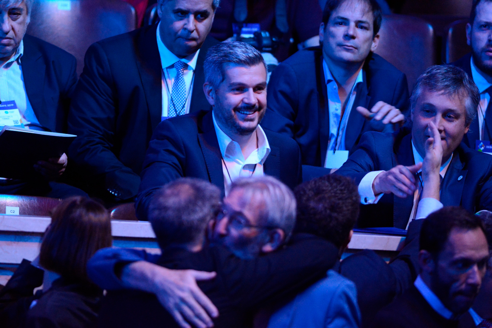 El jefe de Gabinete, Marcos Peña y el secretario general de la Presidencia, Fernando De Andreis
