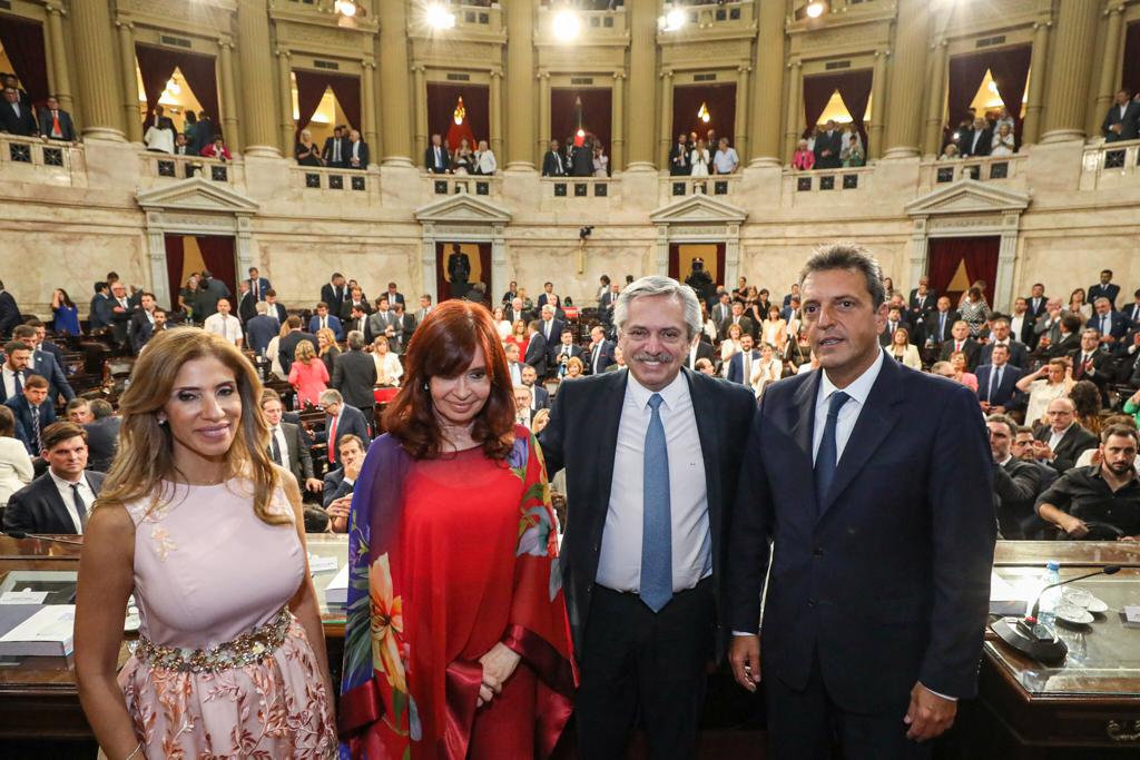 Claudia Ledesma Abdala, Cristina Kirchner, Alberto Fernández y Sergio Massa