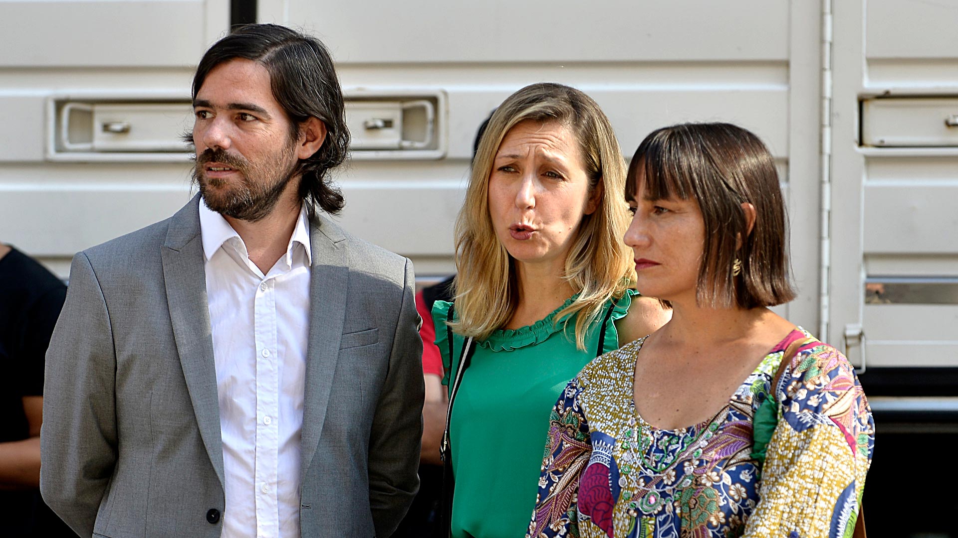 Los dirigentes de la Izquierda Nicolás del Caño, Miriam Bregman y Romina Del Plá