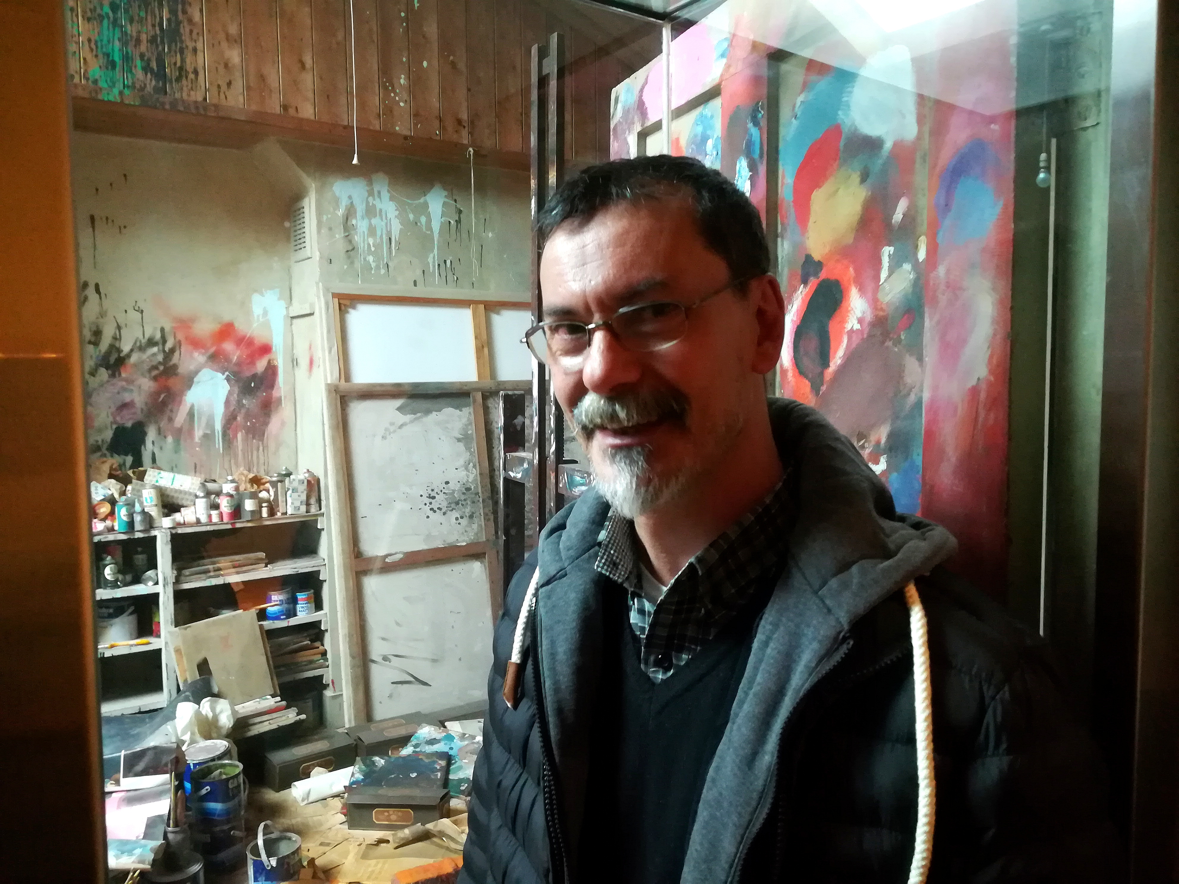 Fernando O'Connor en el estudio de Francis Bacon
