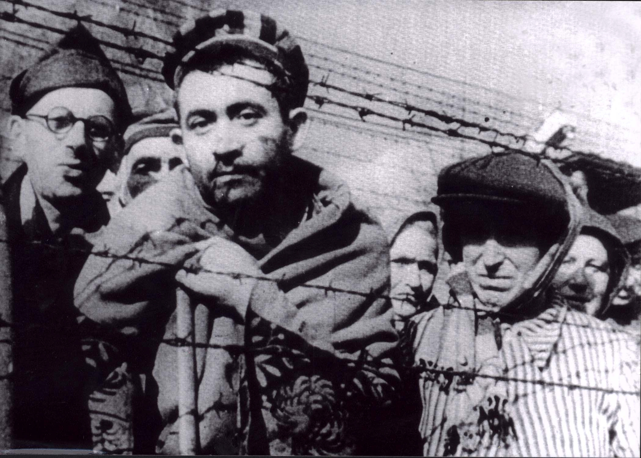 Armin Eichenbaum durante la liberación en el campo de Auschwitz-Birkenau.
