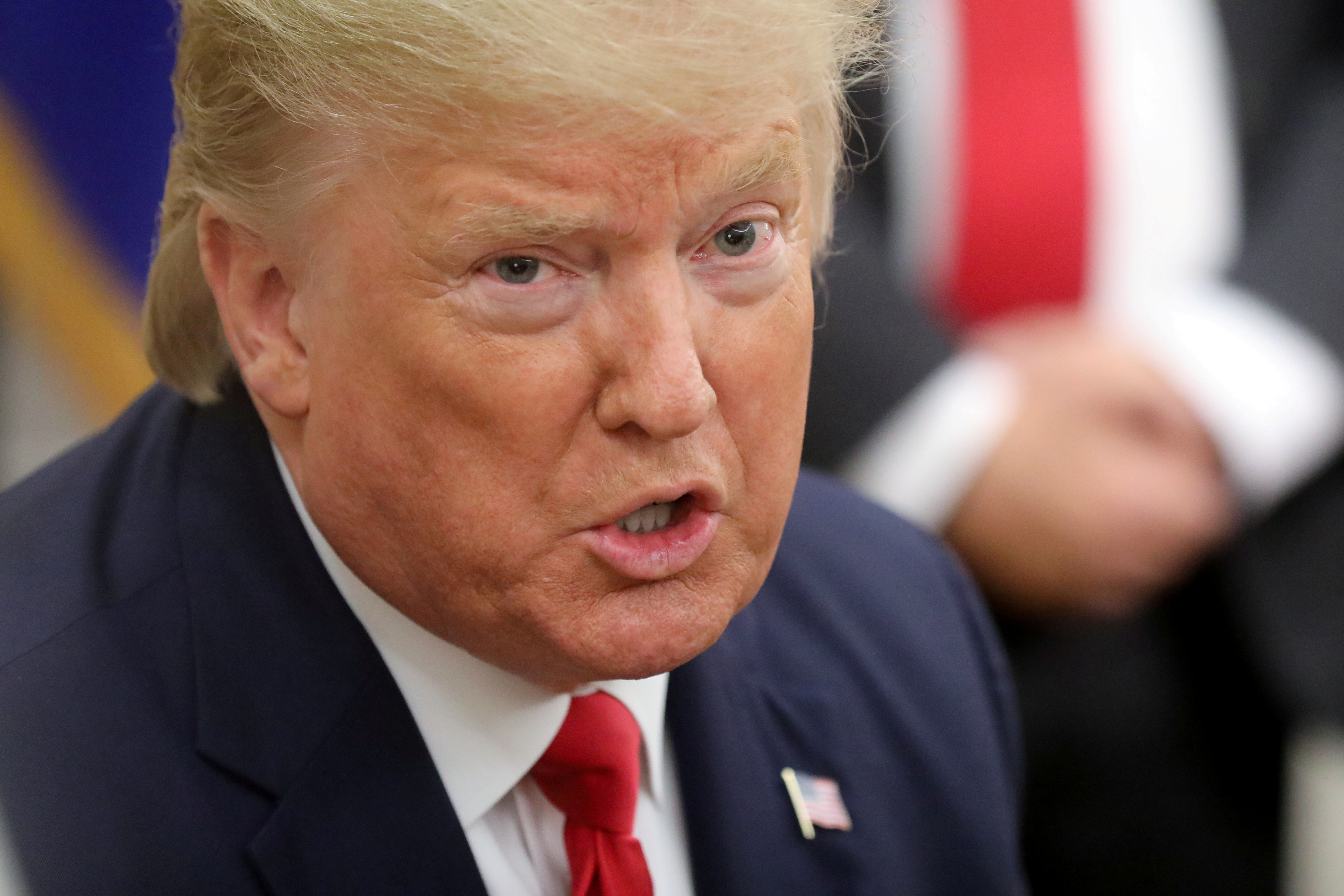 Trump durante un encuentro con el primer ministro griego Kyriakos Mitsotakis este martes en Washington (REUTERS/Jonathan Ernst)