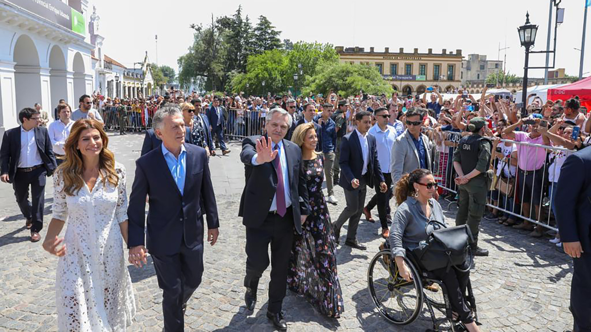 Juliana Awada, Mauricio Macri, Alberto Fernández, Fabiola Yáñez y Gabriela Michetti