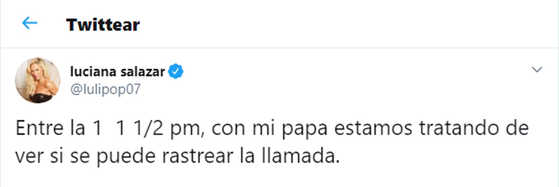 La ex participante del "Bailando" aclaró que el hecho tuvo lugar entre la una y la una y media de este sábado