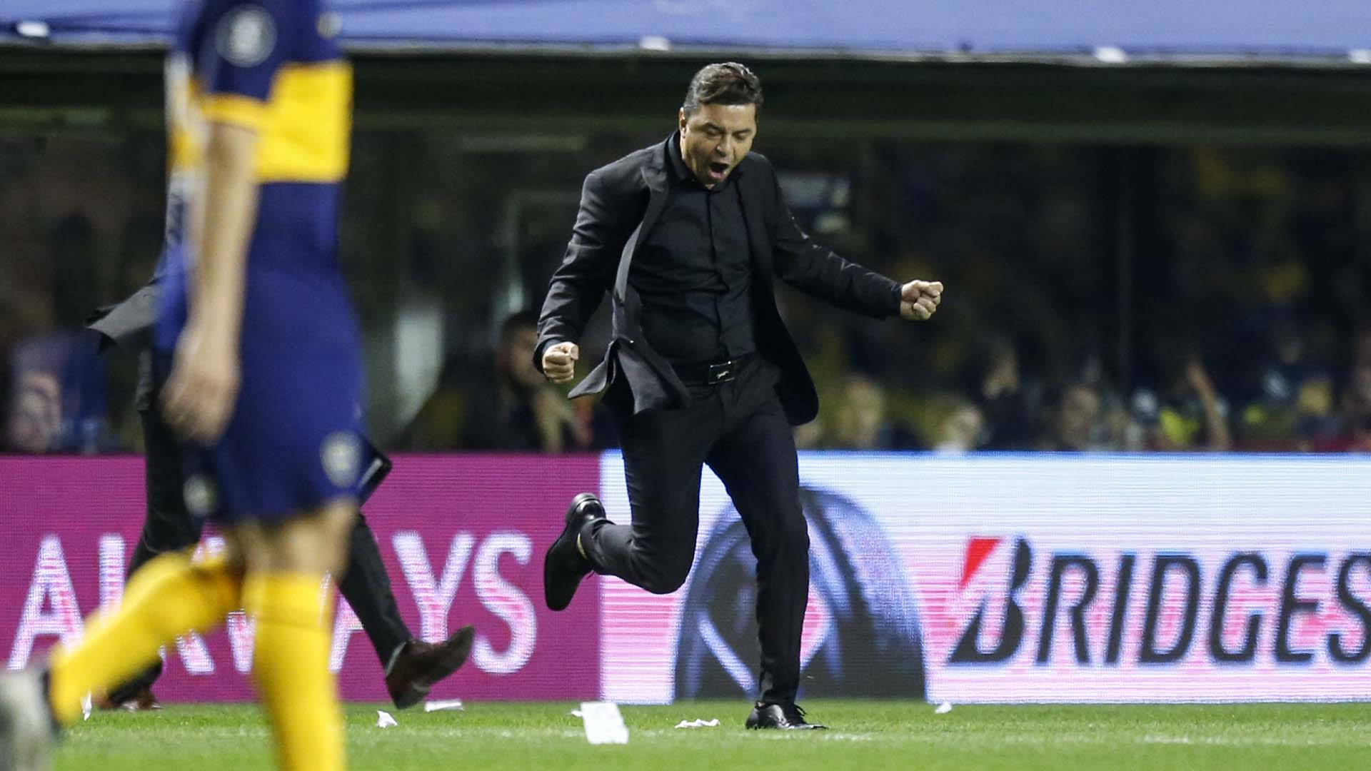 La alegría de Gallardo tras el final
