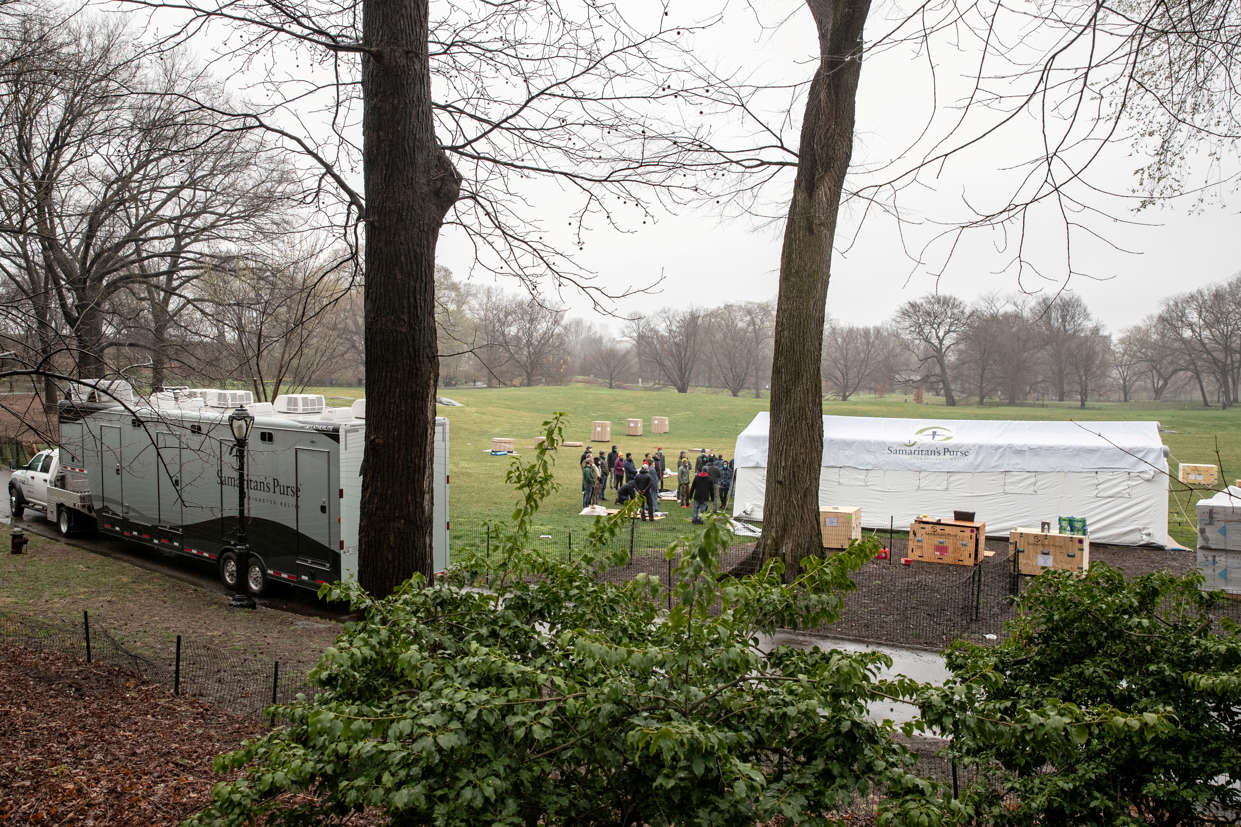 El centro de salud es montado en East Meadow (REUTERS/Jeenah Moon )