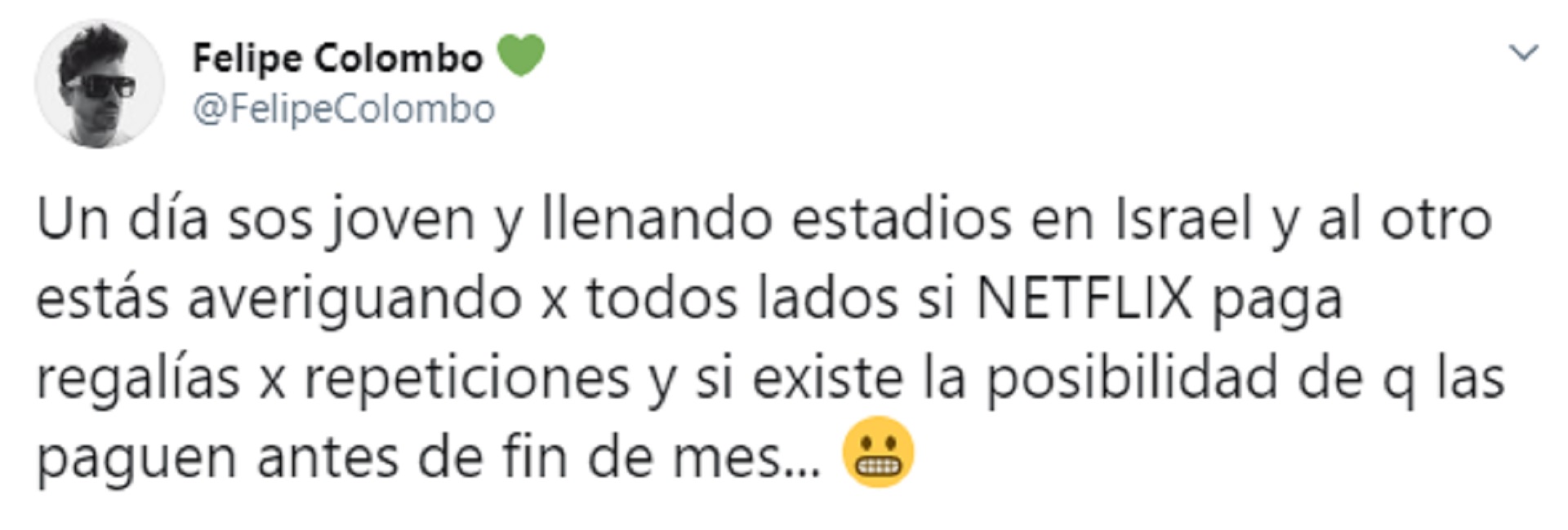 El mensaje de Felipe Colombo que abrió el debate sobre los derechos de imagen