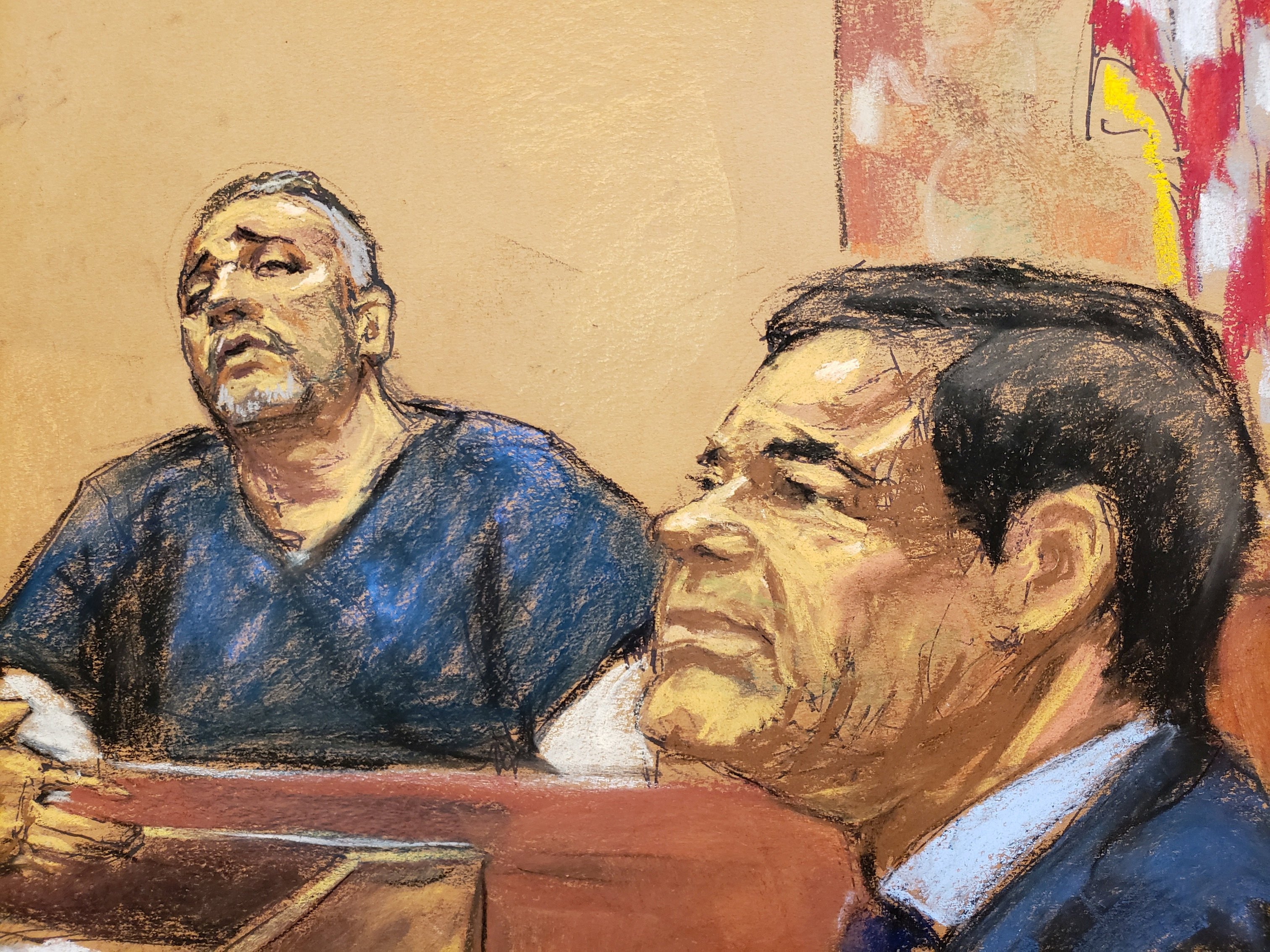 Alex Cifuentes durante el juicio de Joaquín "El Chapo" Guzmán en Nueva York (Foto: Reuters)
