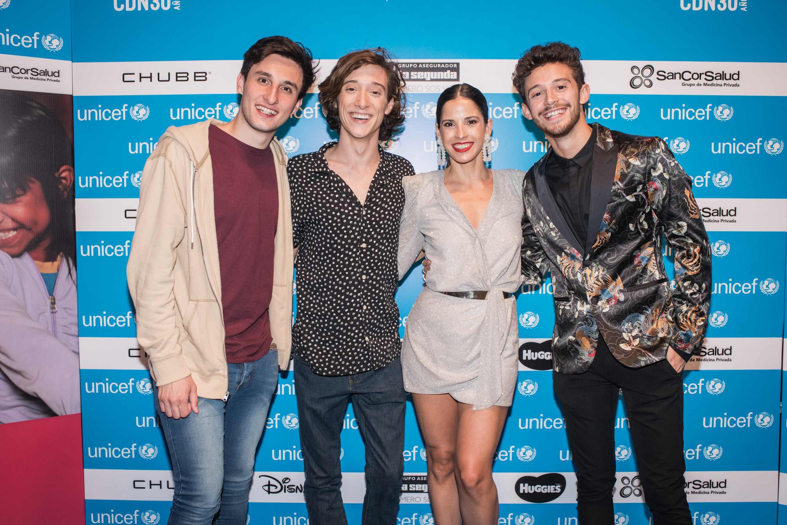 Fermín Bo, Lucas Spadafora, Cande Molfese y Ruggero Pasquarelli