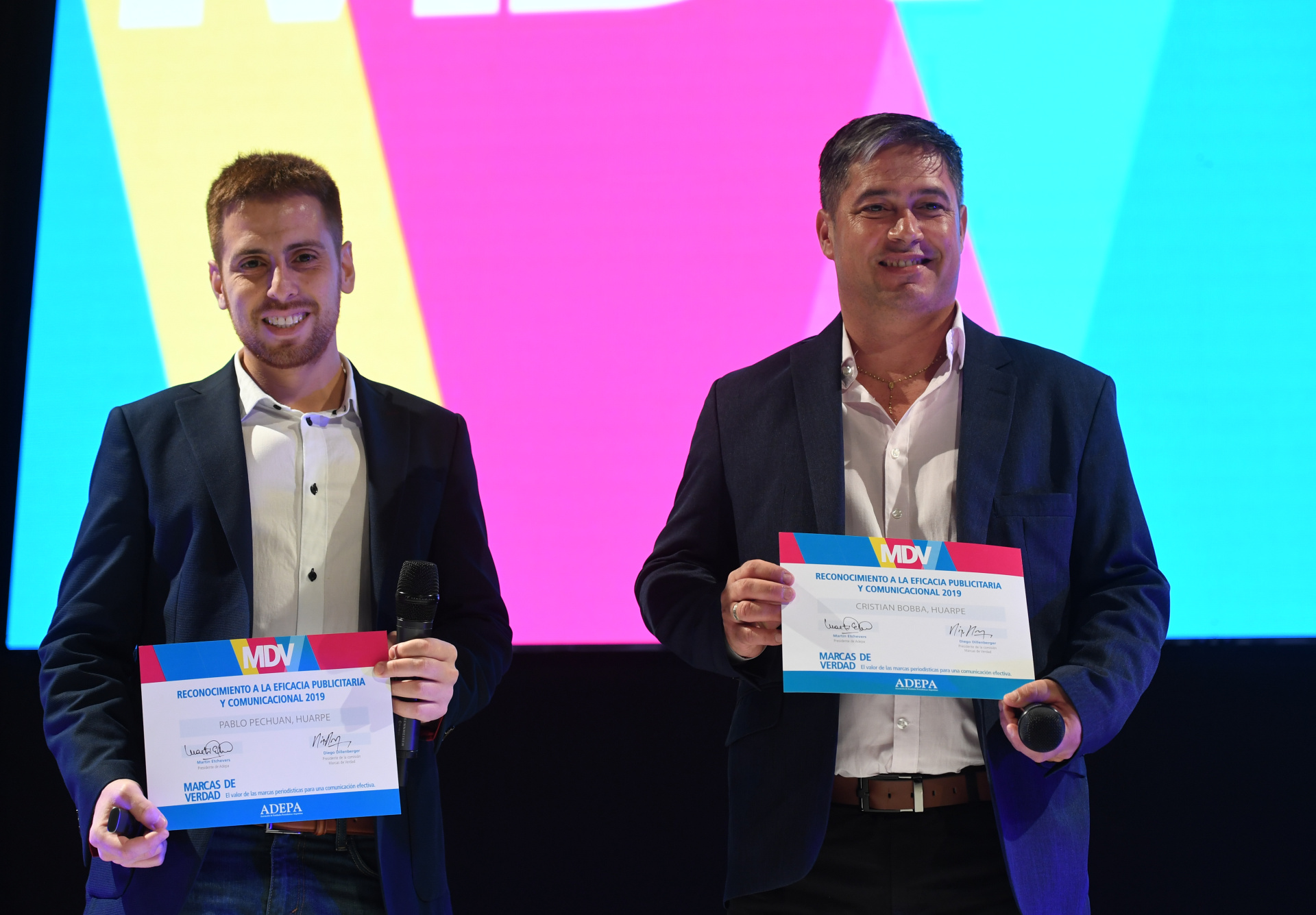 Pablo Pechuan, gerente de Proyectos de Diario Huarpe (San Juan), y Cristian Bobba, gerente Comercial de Diario Huarpe