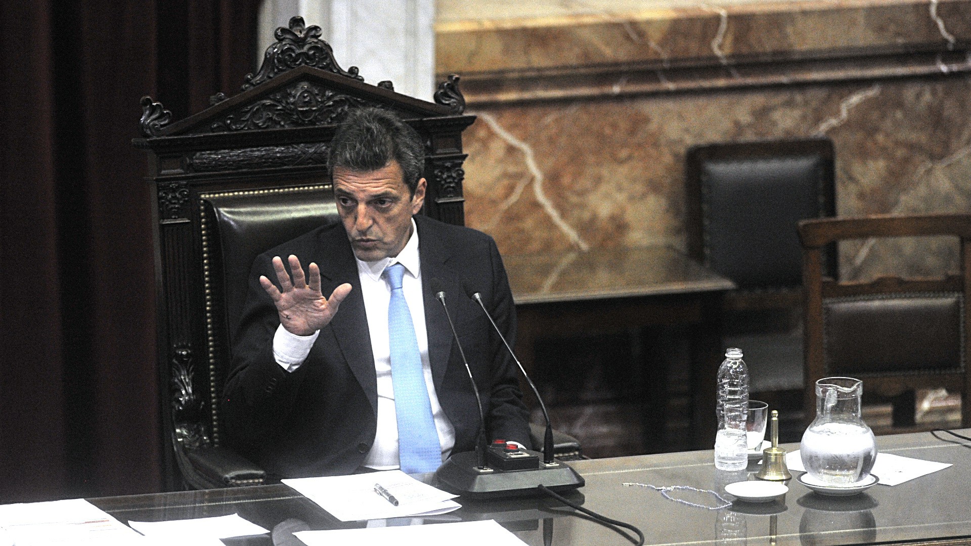 Sergio Massa ejerció la presidencia de la Cámara de Diputados por primera vez (Foto: Gustavo Gavotti)
