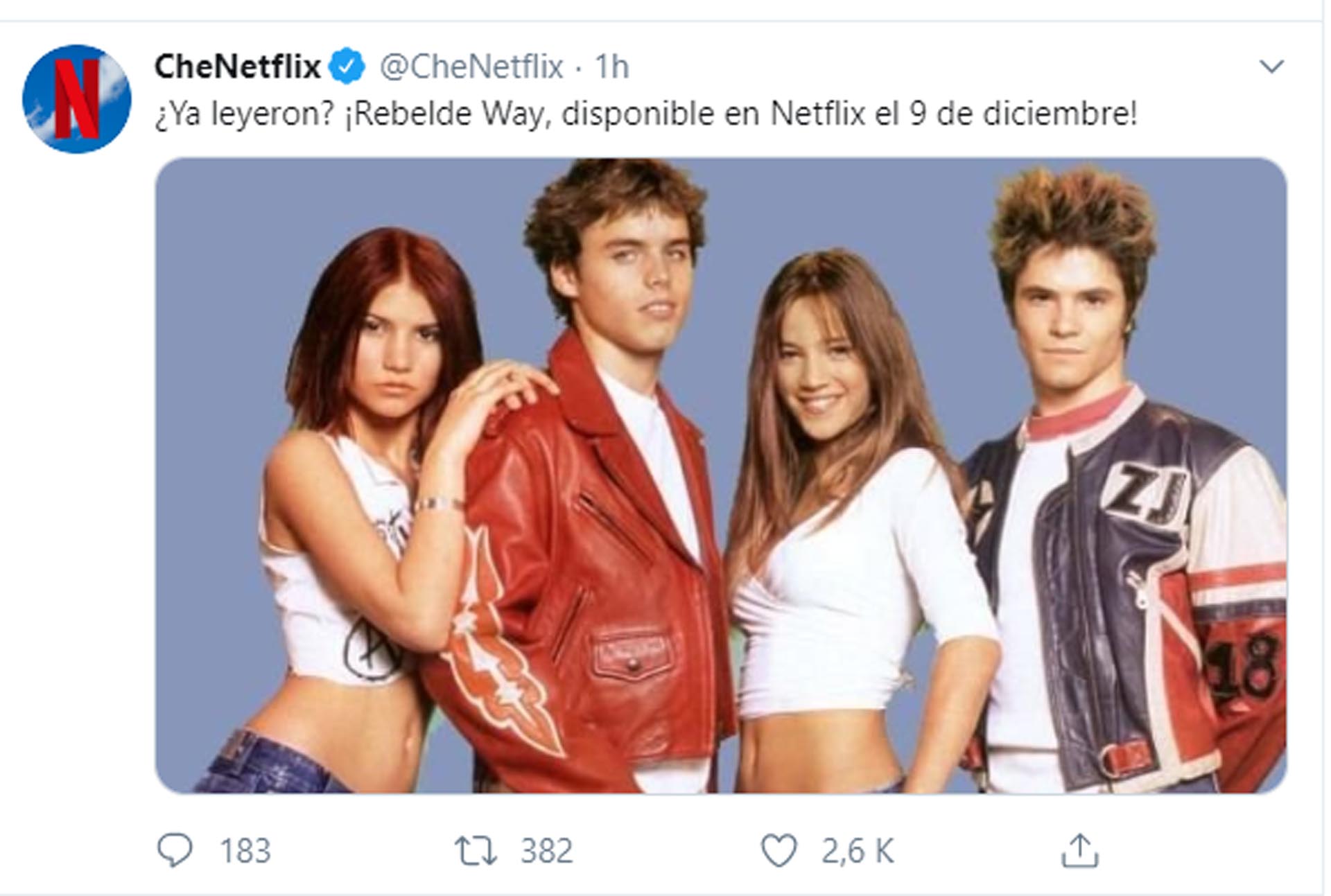 La cuenta local de Netflix realizó el anuncio con bombos y platillos