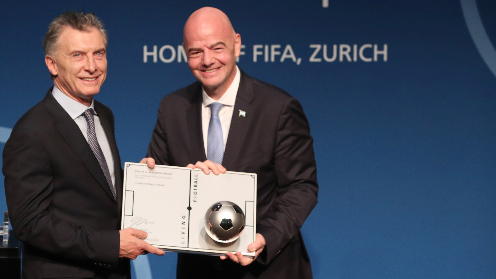 Mauricio Macri compartirá la Junta con Gianni Infantino, presidente de la FIFA (Foto: Prensa Presidencia)