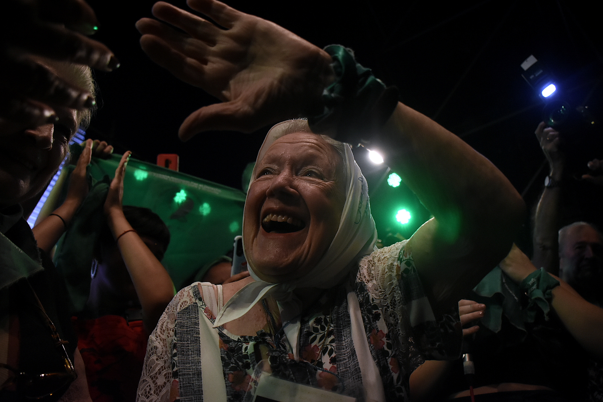 Nora Cortiñas fue una de las figuras reconocidas que acompañó la manifestación