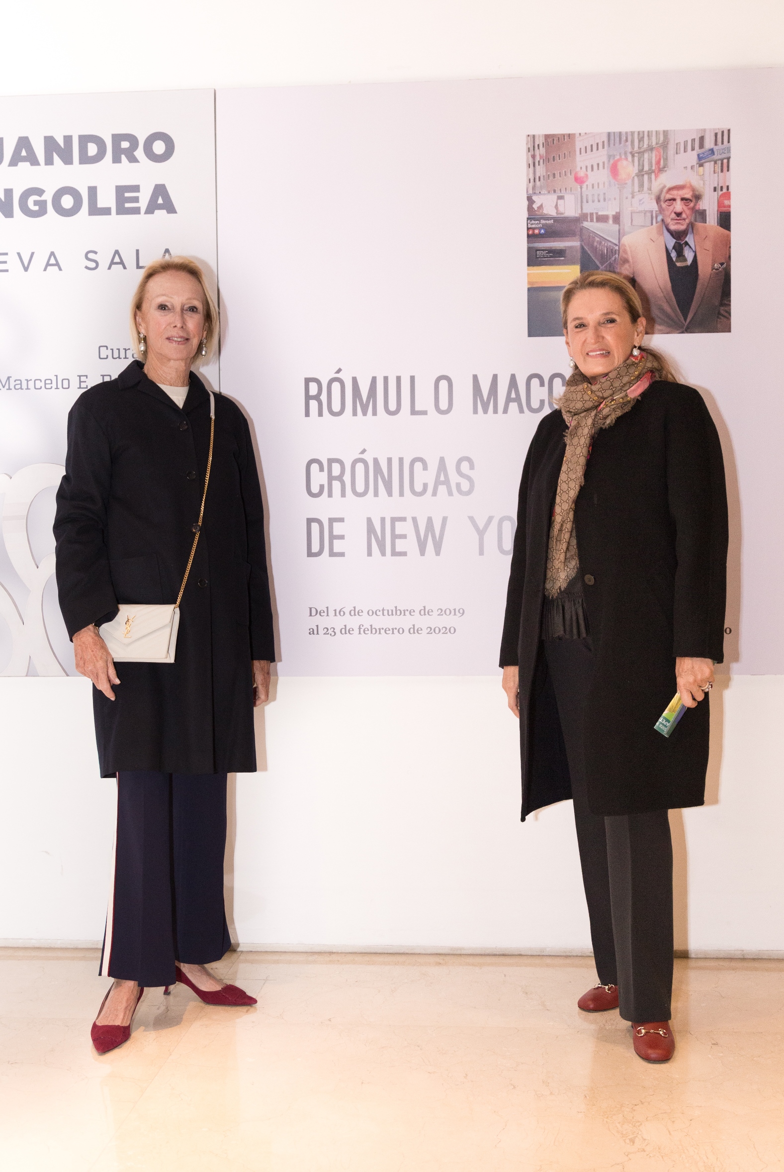 Rosie Smith y Bitza Imbellone en la exposición producida por