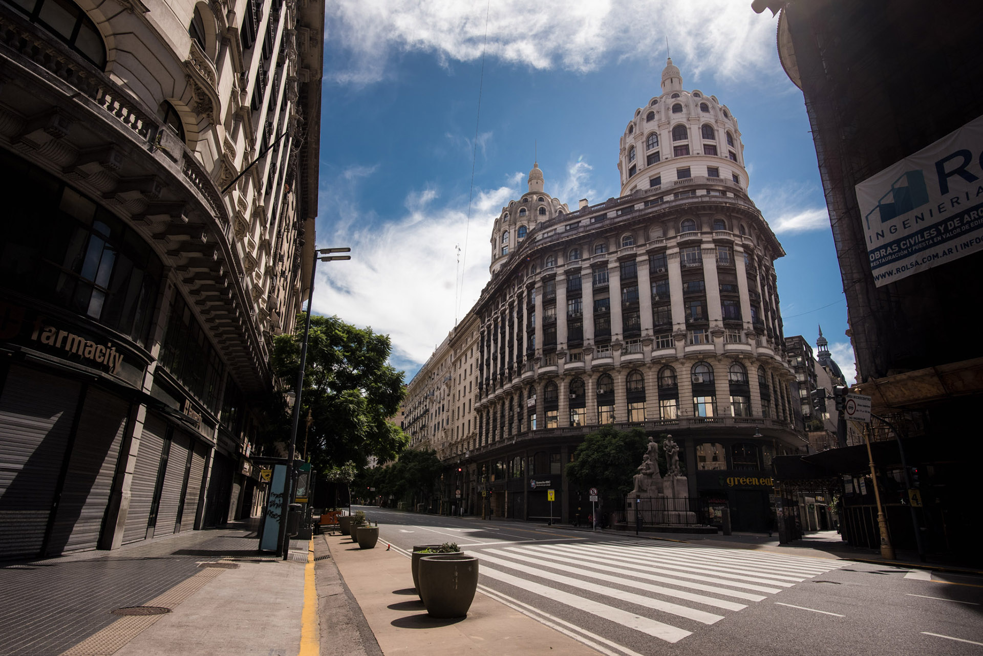 La intersección de Diagonal Norte y Suipacha