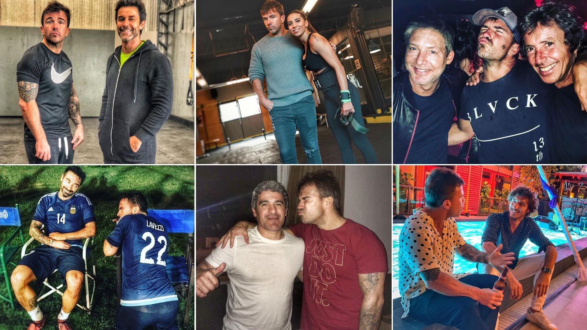 Mazzoni comparte fotos con sus amigos famosos. Varios de ellos, entrenan en su gimnasio