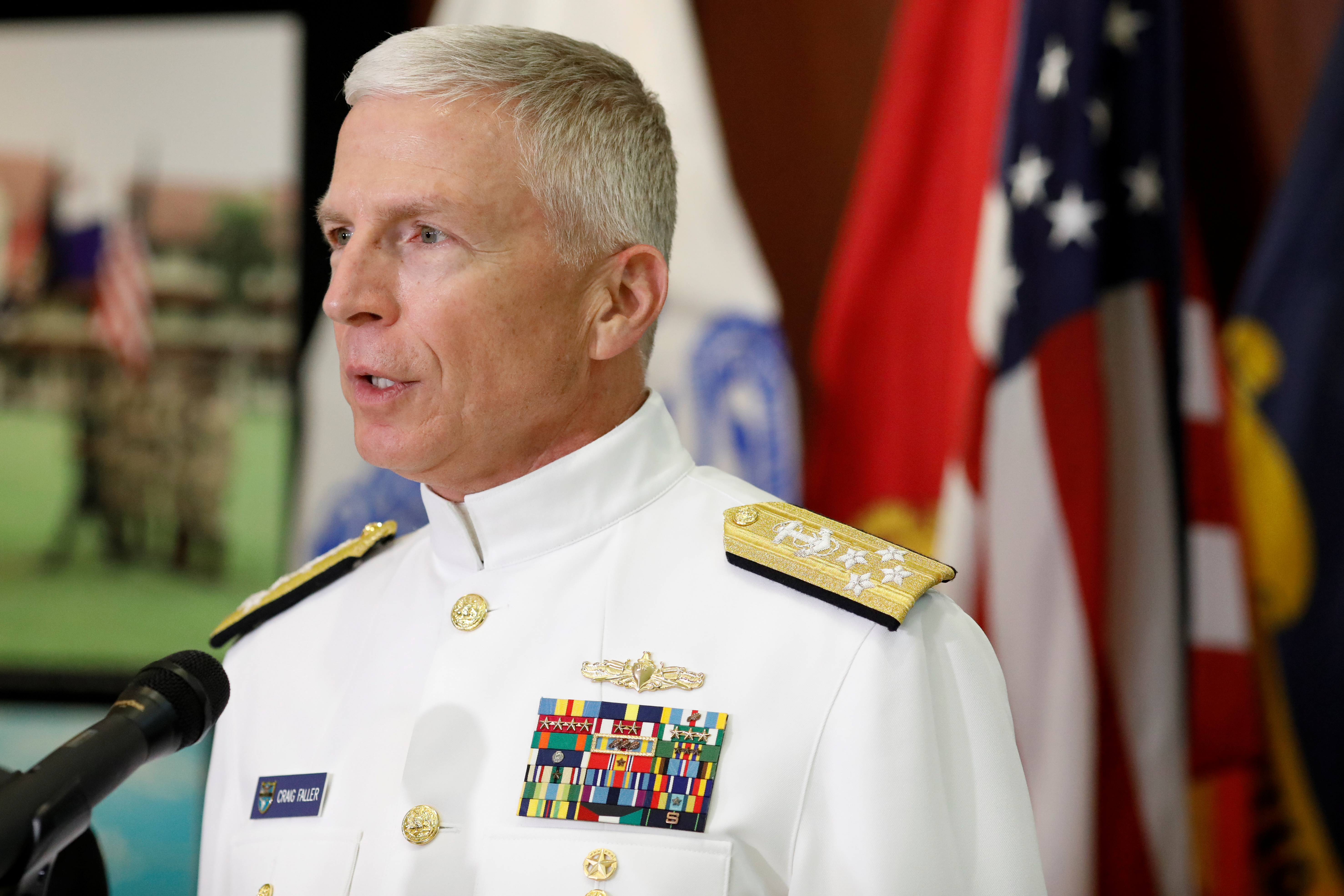 El comandante del Comando Sur de las Fuerzas Armadas de los Estados Unidos, Craig Faller (Reuters/ Marco Bello)