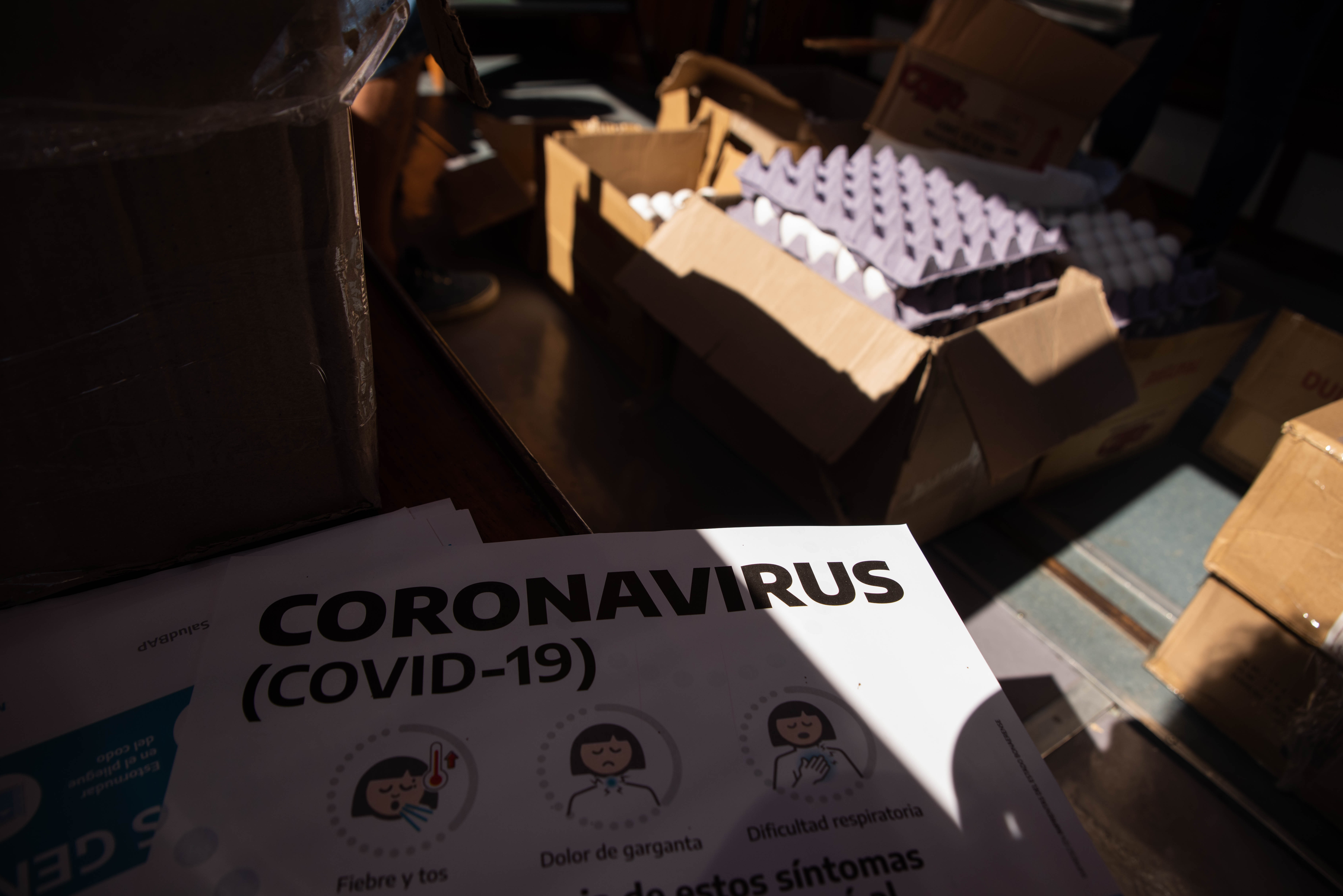 Además de libros y alimentos, repartieron panfletos informativos con medidas preventivas ante el COVID-19. (Foto: Franco Fafasuli)