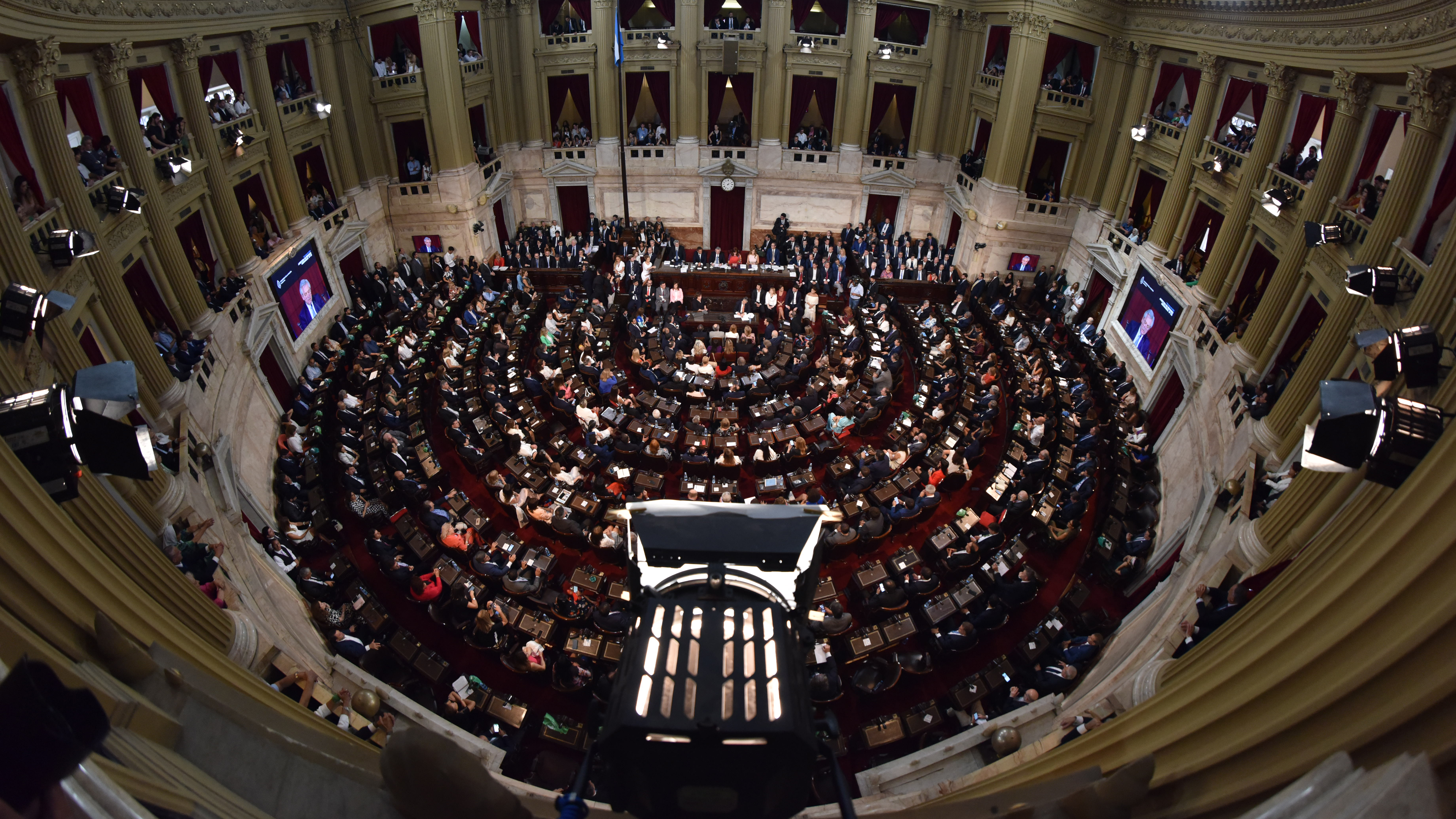 El plano cenital de la Cámara de Diputados donde históricamente se celebran las aperturas de sesiones legislativas