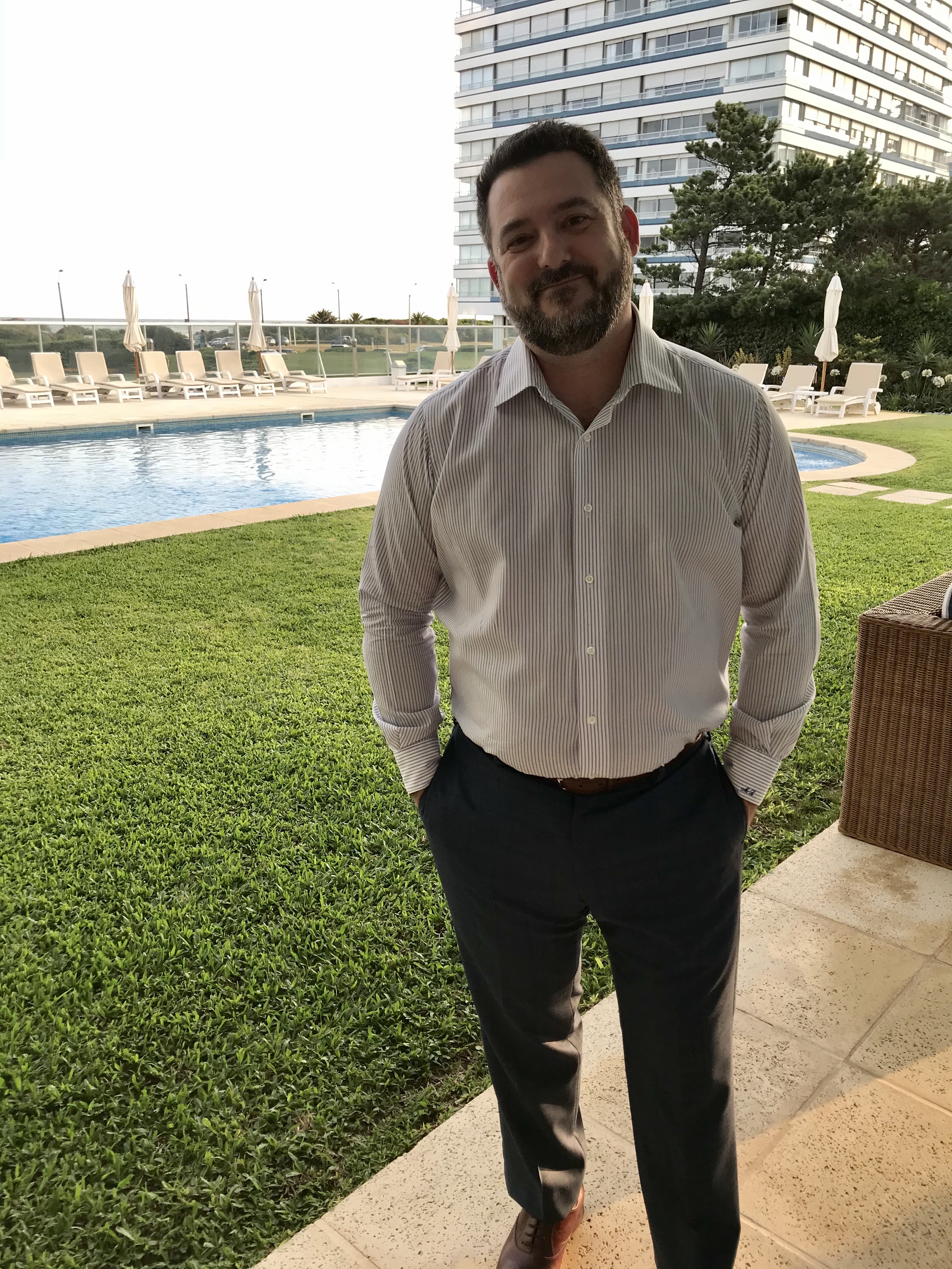 Martín Litwak en una entrevista con Infobae en Punta del Este