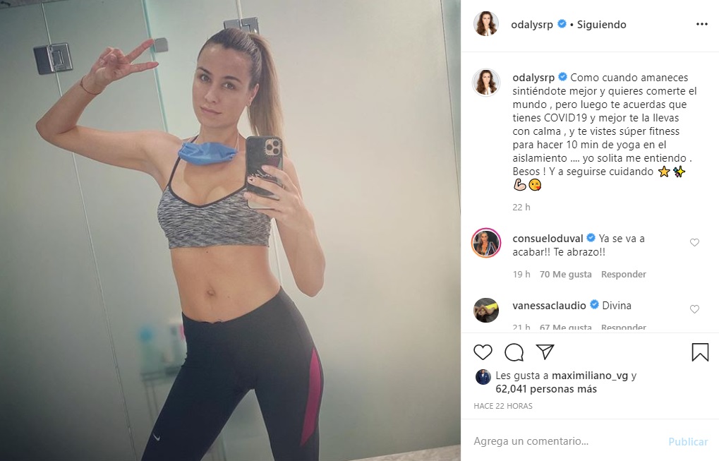 Odalys se apoya en el ejercicio para mantener una actitud positiva (Foto: Instagram)