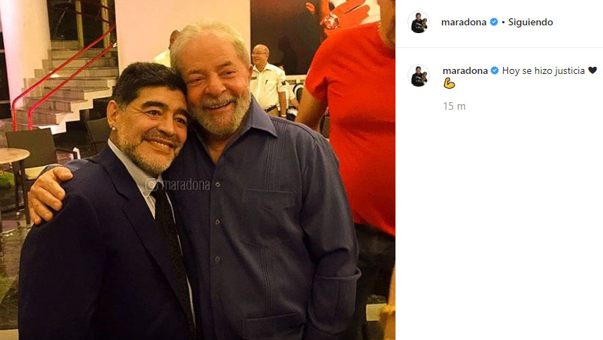 La publicación que compartió Diego Maradona