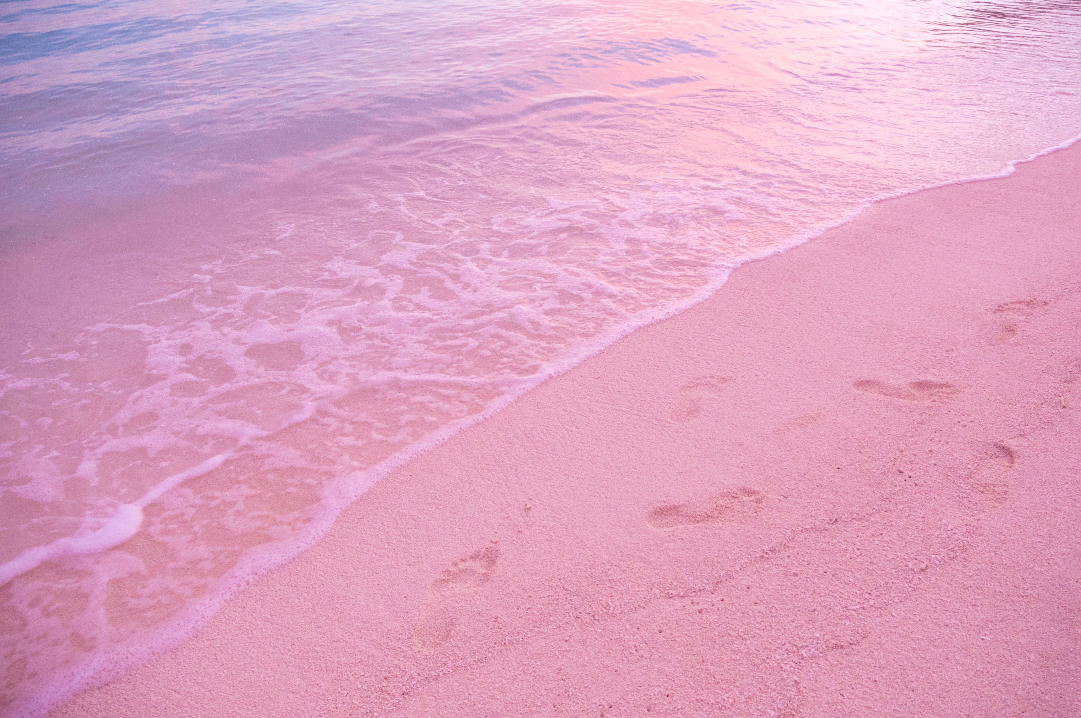 Harbour Island en las Bahamas es el hogar de tramos de costa acogedores y aguas suaves protegidas por un arrecife de coral en alta mar. Esta parte de la isla es conocida por su arena rosa pálida hecha de conchas de color rojo brillante y rosa de los insectos microscópicos de Foraminifera
