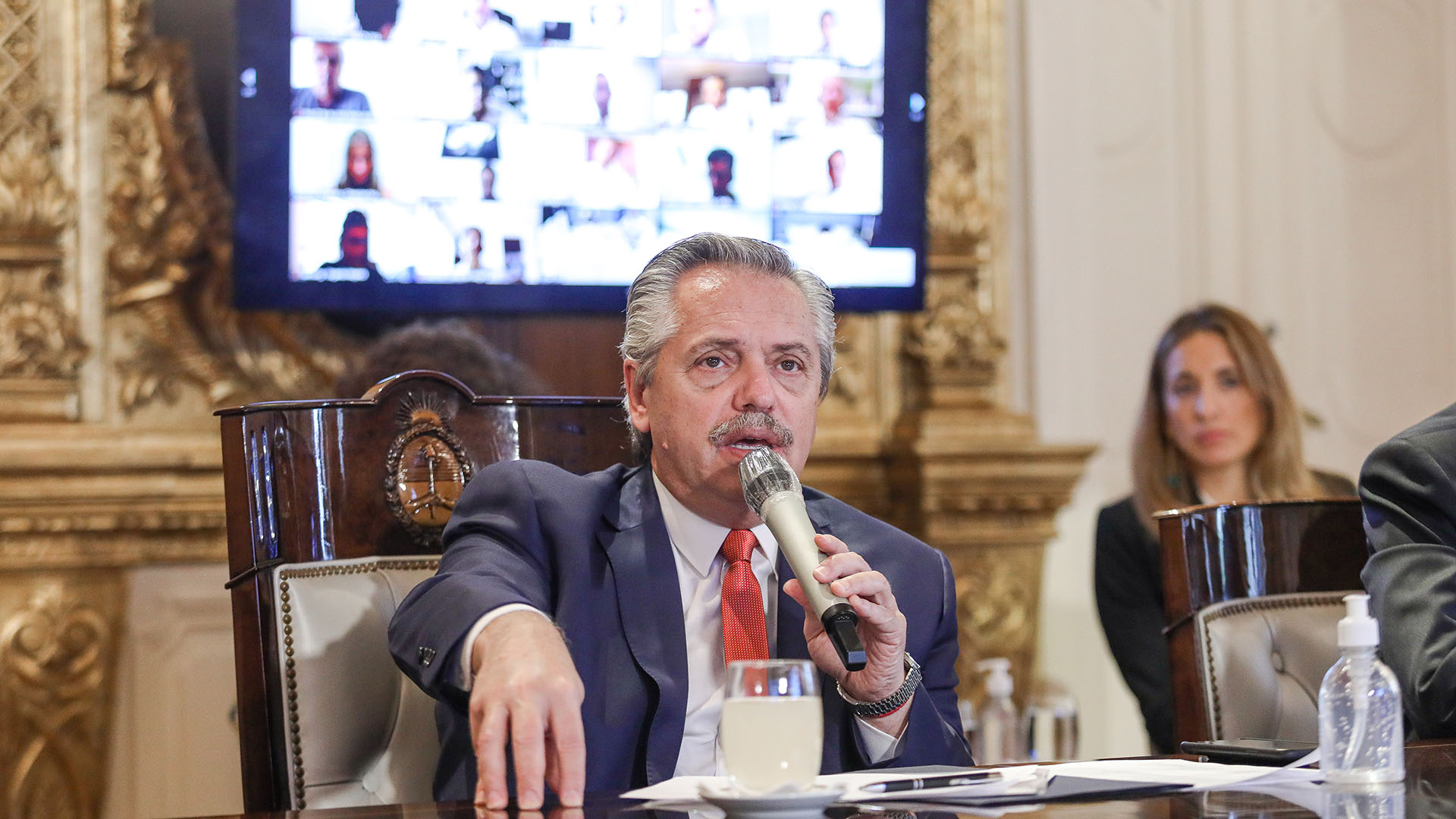 Alberto Fernández en Casa Rosada. (Presidencia)