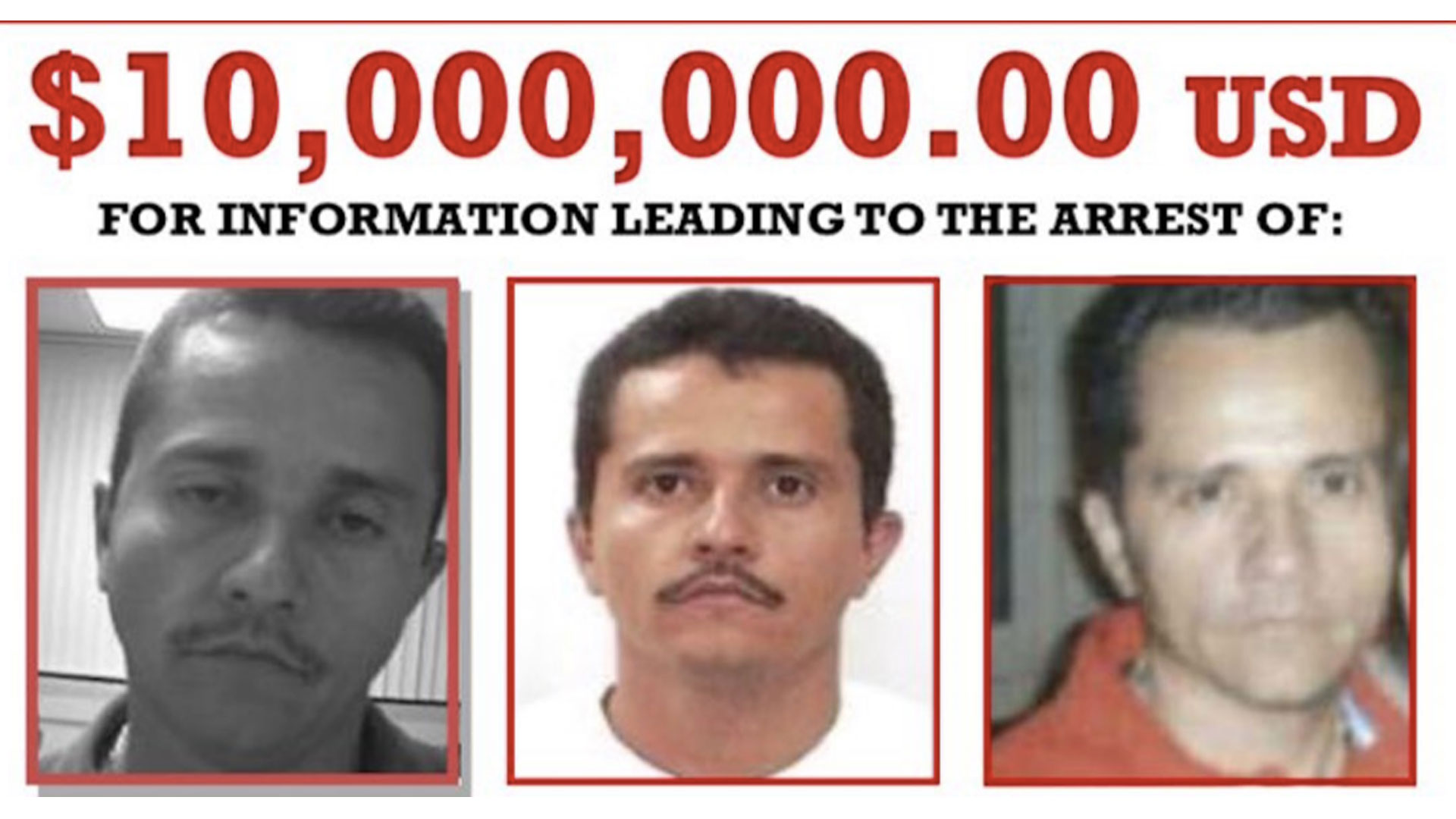 Nemesio Oseguera "El Mencho", es hoy el narcotraficante más buscado por EEUU.