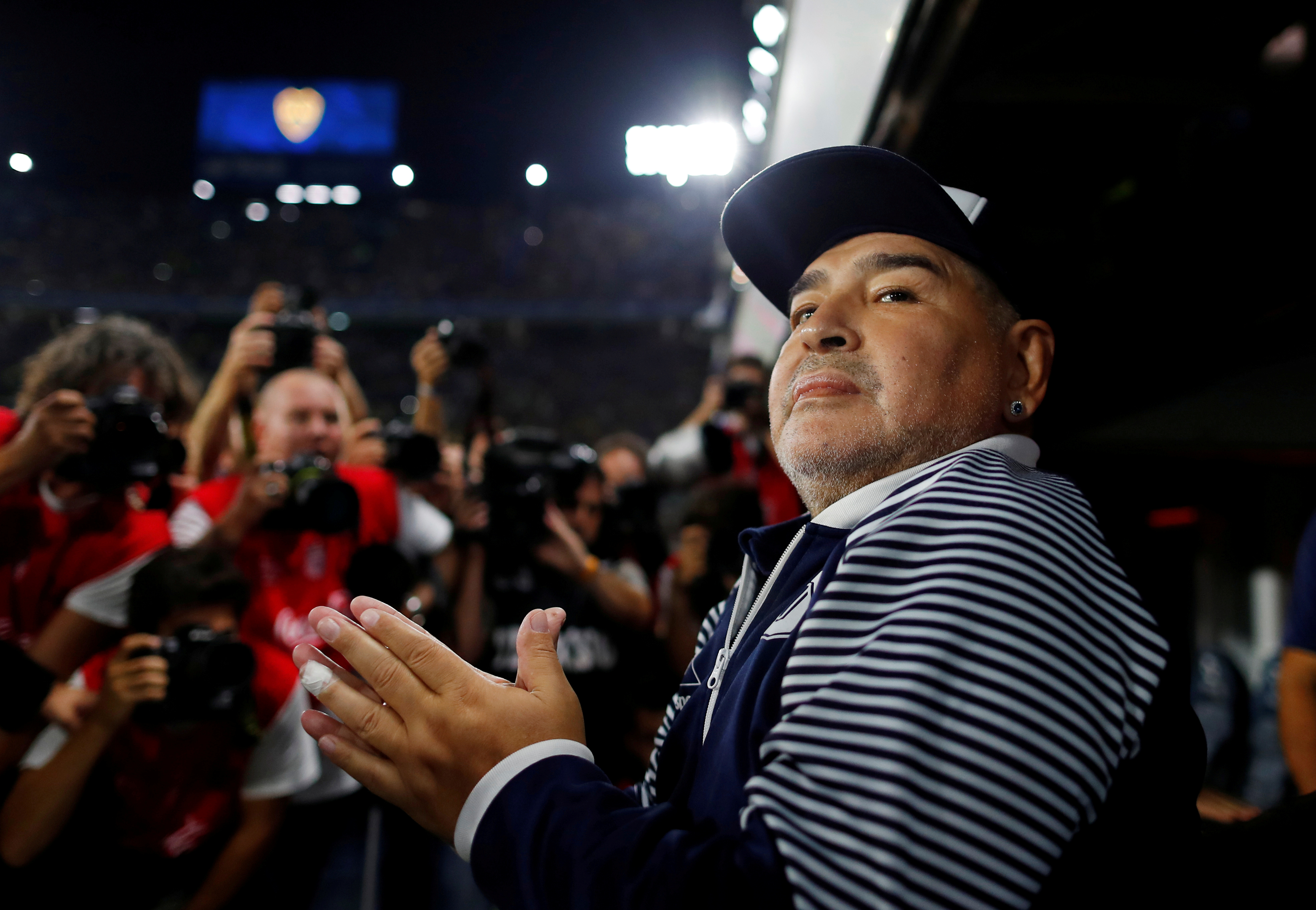 Maradona aplaudió a Boca por su campeonato (REUTERS/Agustin Marcarian)