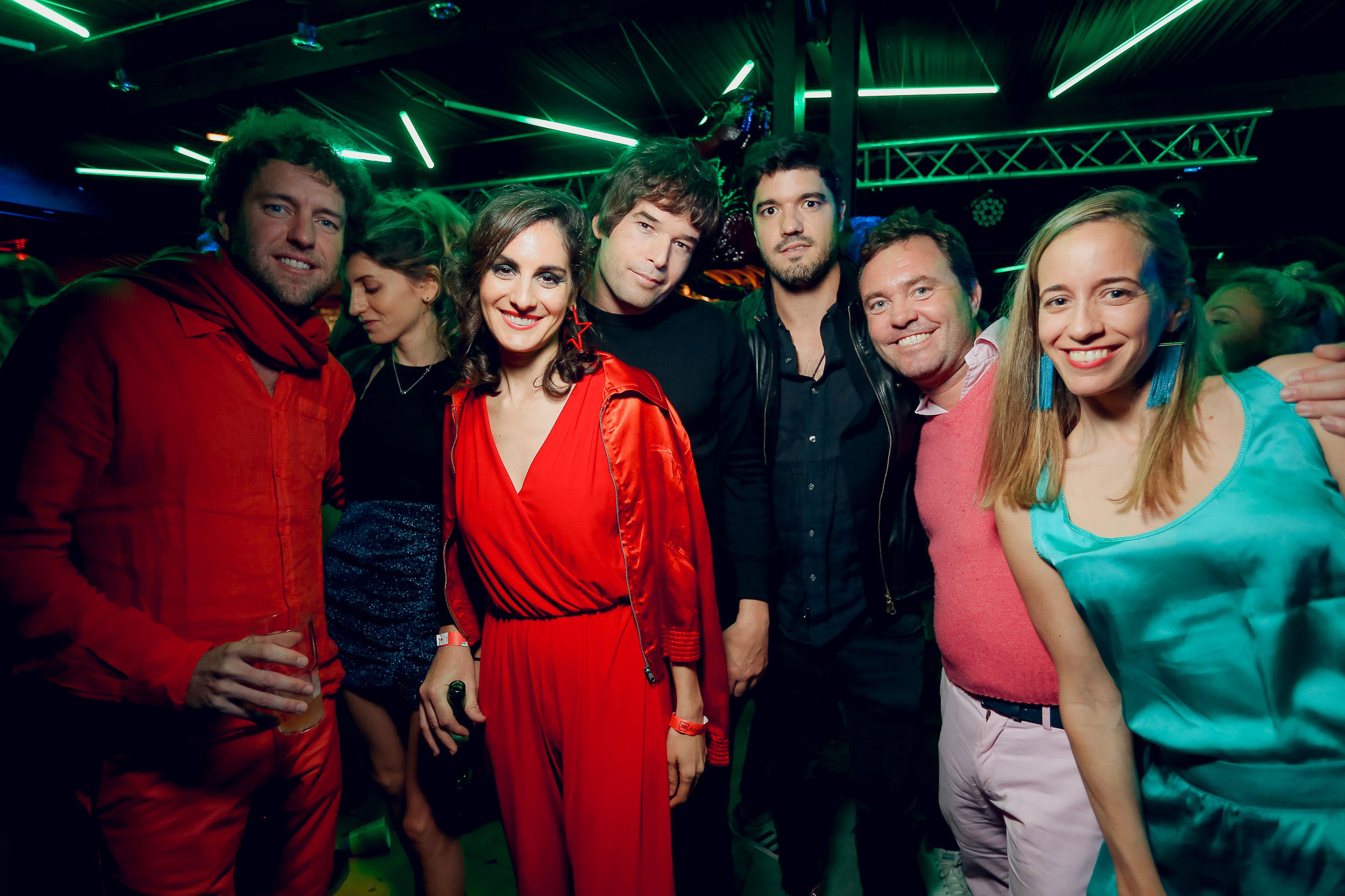 Pietro Di Campello, Gala Sucari, Sofía Pinto, Francisco Lalor, Ignacio Pecheu, Matías Martins y Margaux Richardson de Haenen