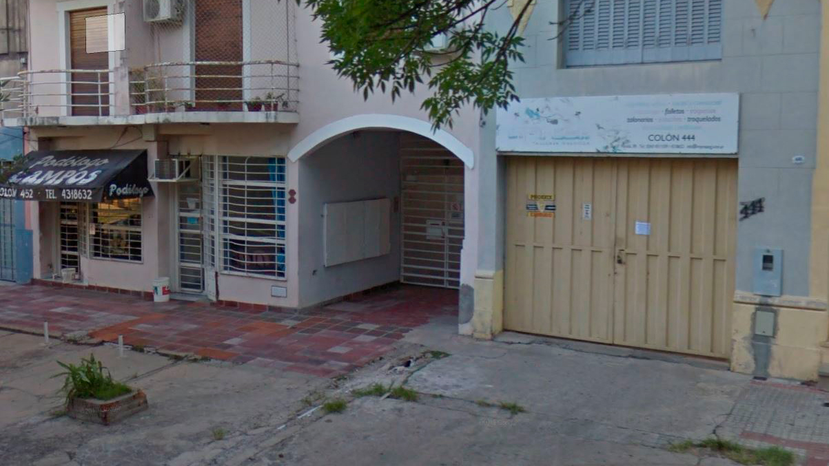 El frente de la casa de Lucas Carrasci en Paraná, Entre Ríos