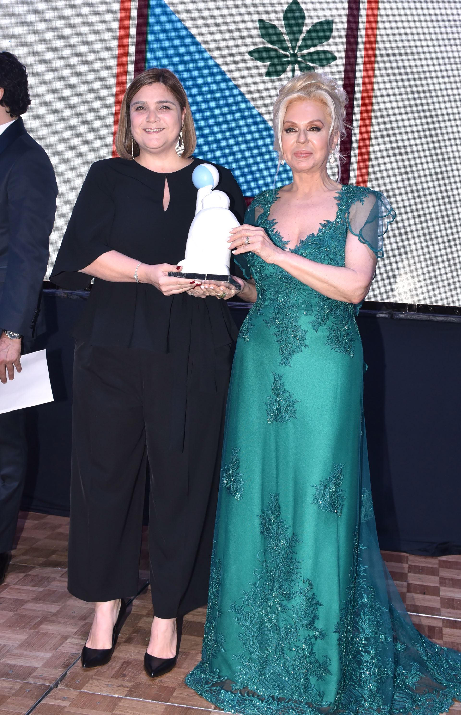 Diana Chugri entregó esculturas a los máximos benefactores anuales en las Categorías: Institución y Personalidad. Cada escultura, llamada