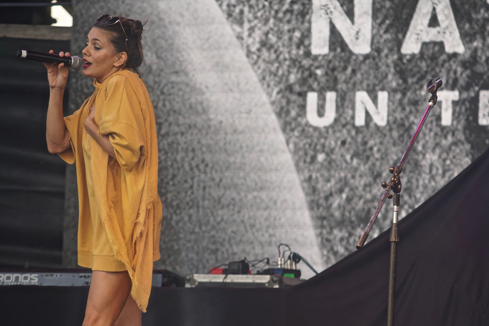 La actriz Natalie Pérez presentó las canciones de su primer disco “Un té de tilo” en el festival YPF Verano Perfecto.