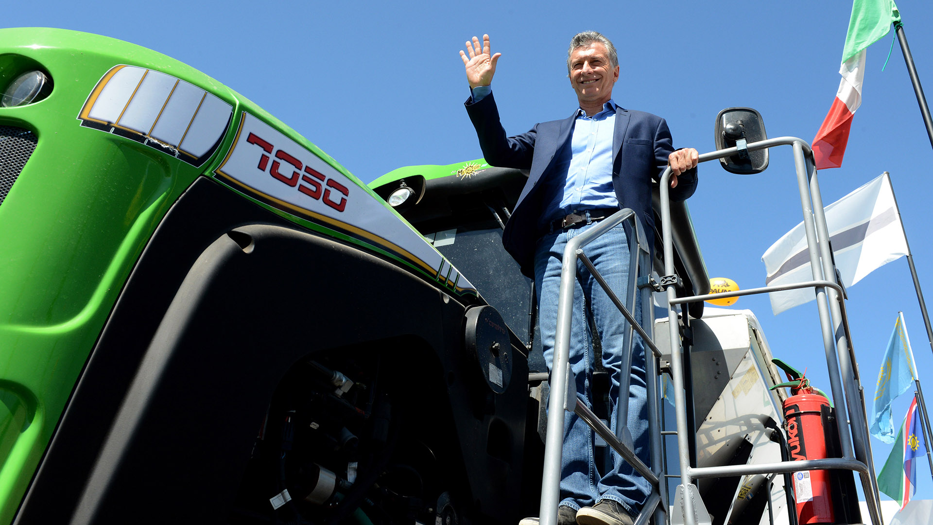 El presidente de la Nación, Mauricio Macri, en ExpoAgro 2018. La muestra es una de las exposiciones a cielo abierto más importante del mundo, que cada año presenta el potencial de la agroindustria nacional