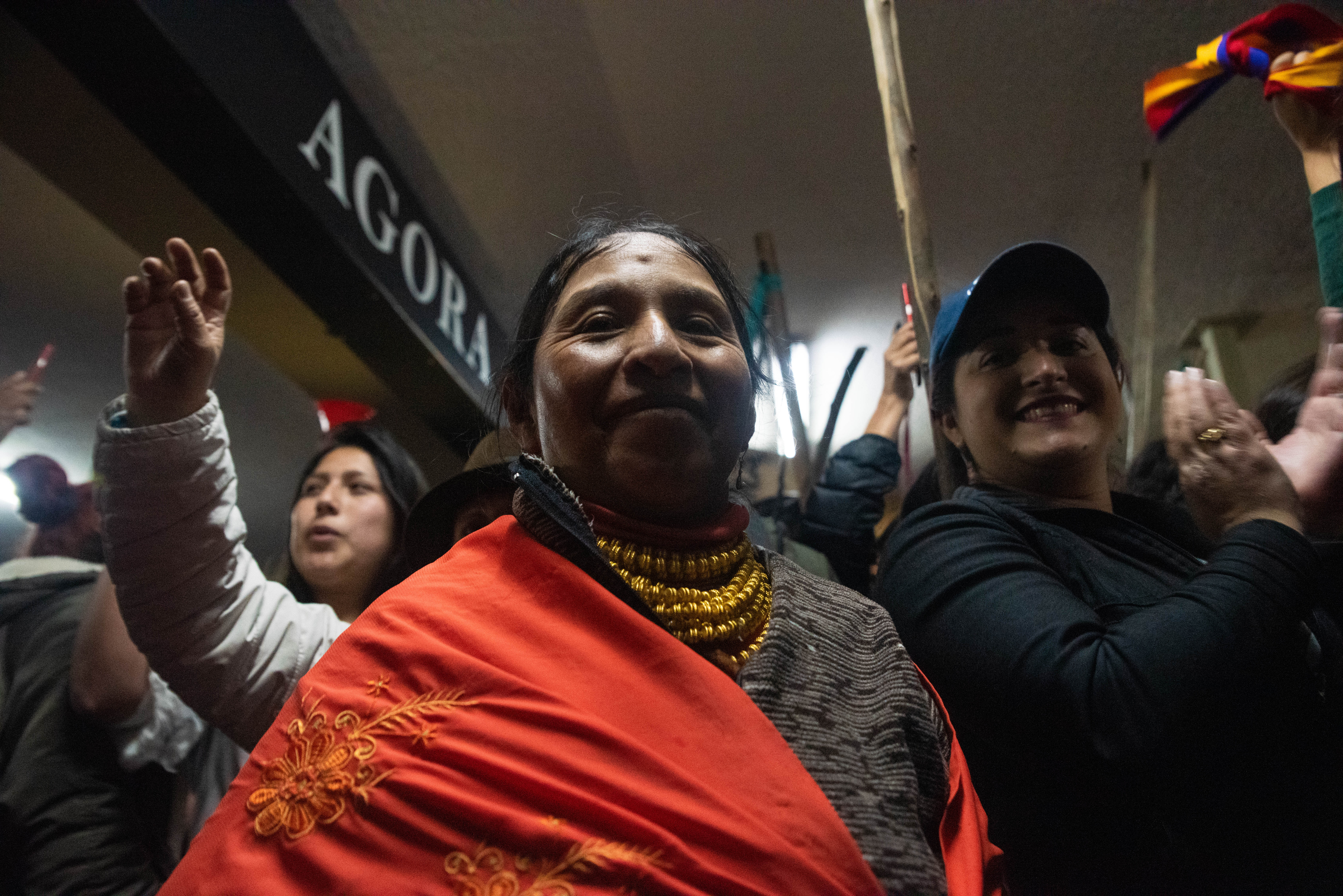 Mientras que miles de manifestantes toman la ciudad para celebrar, el presidente Lenín Moreno afirmó que no existe “otro principio más maravilloso que la paz”.