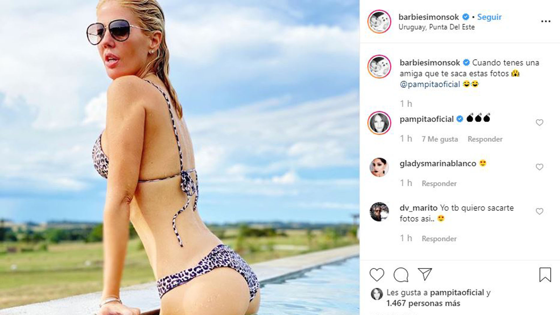 Barbie Simmons en Punta del Este (Foto: Instagram)