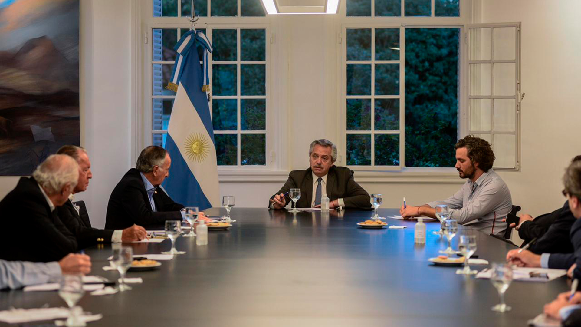 Los industriales de la UIA en uno de los encuentros con el presidente Alberto Fernández