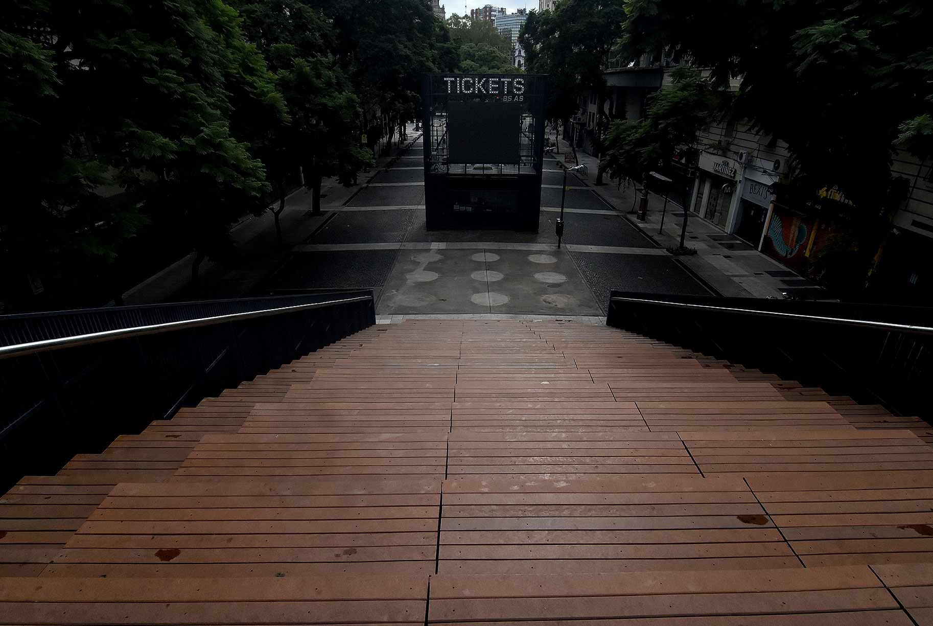 Las escalinatas del Obelisco 