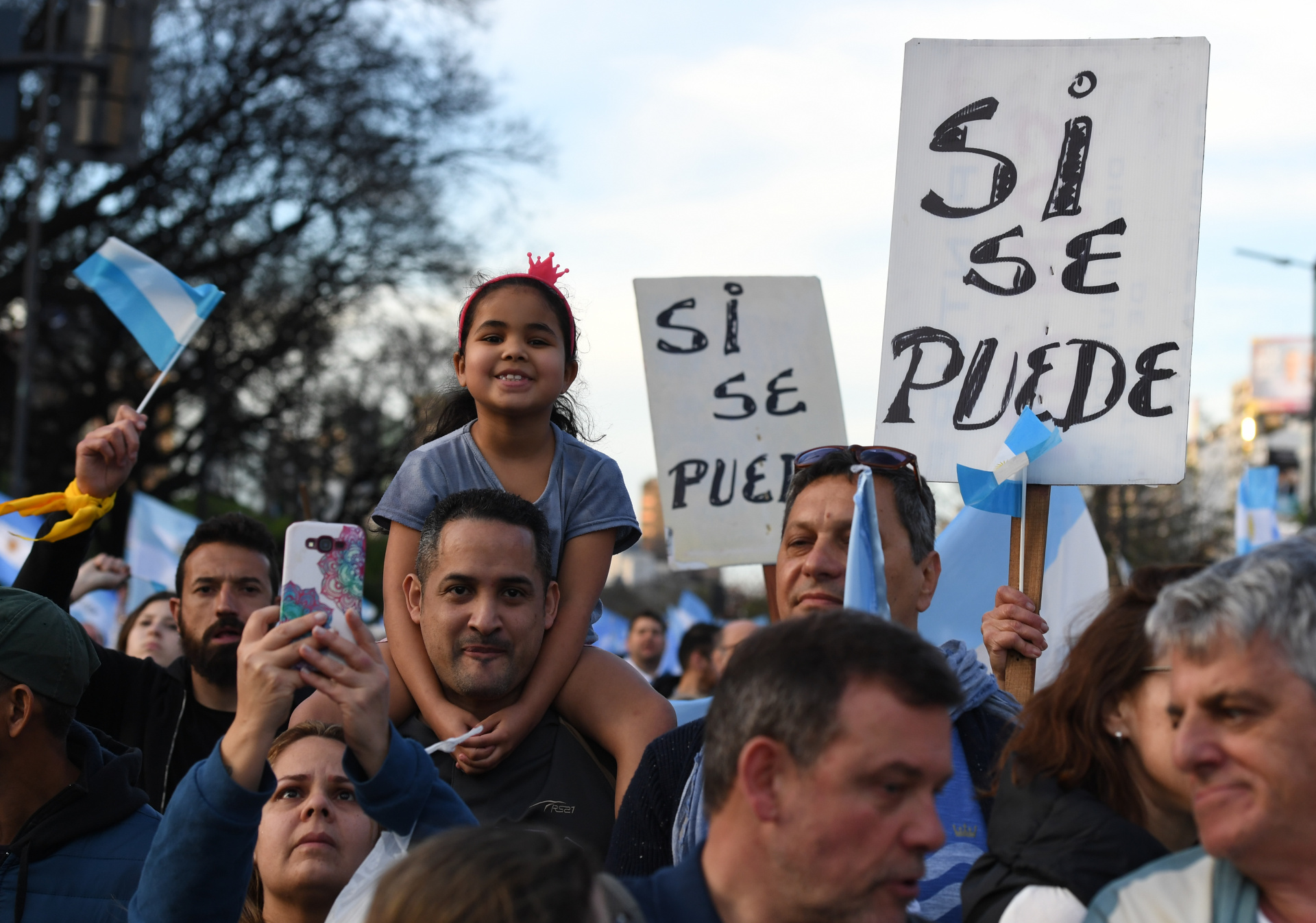 El acto masivo en el Obelisco transcurrió sin ningún incidente