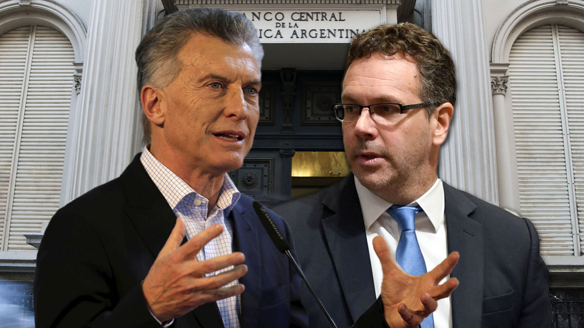 El presidente Mauricio Macri y Guido Sandleris, presidente del Banco Central