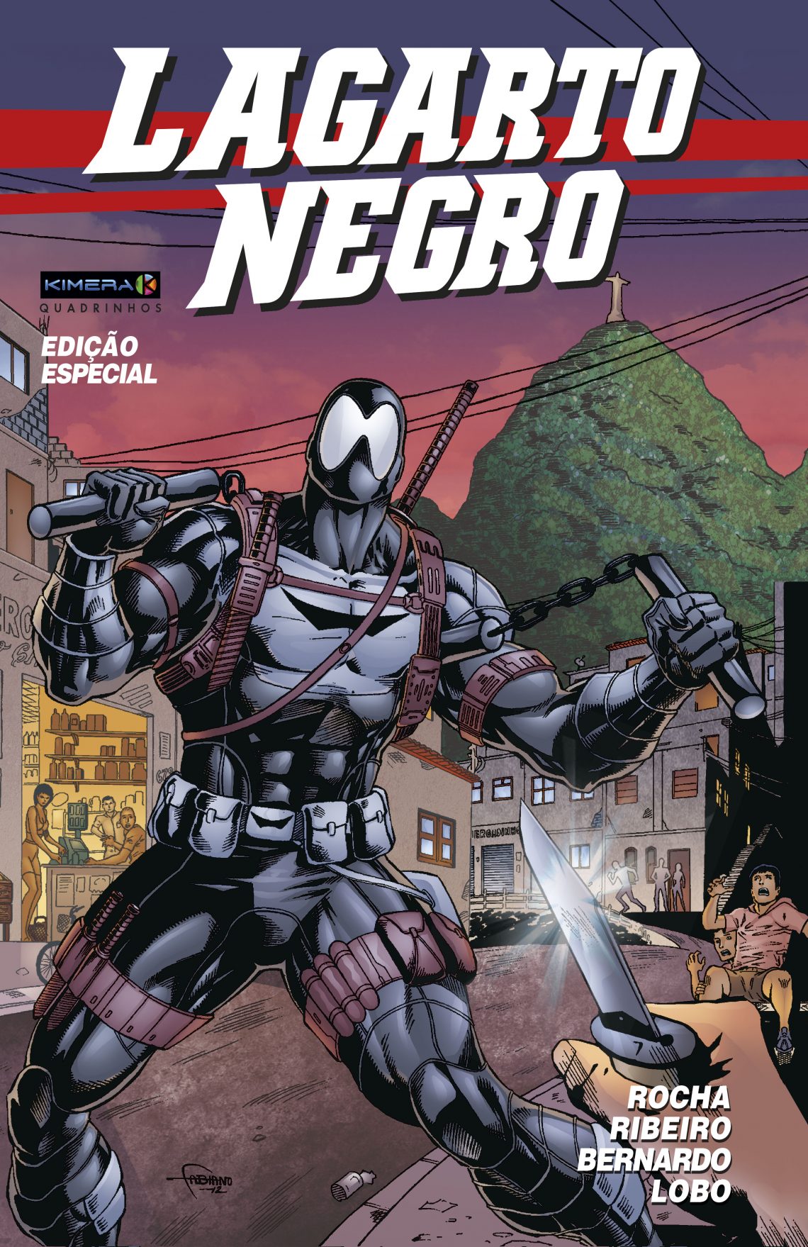 Lagarto Negro: de la editorial Kimera, creado por Gabriel Rocha, Brasil