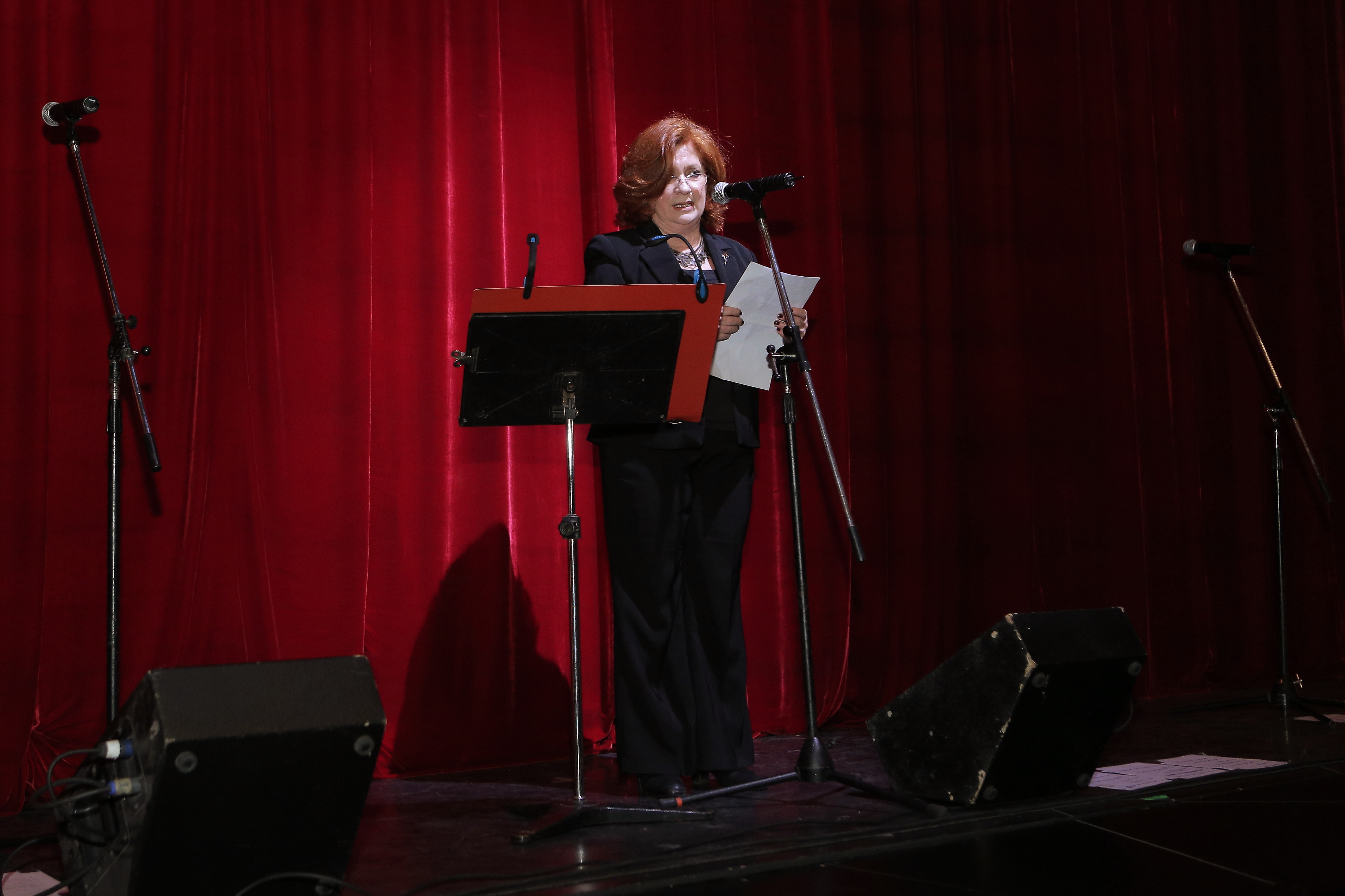 Teresa González Fernández durante su discurso