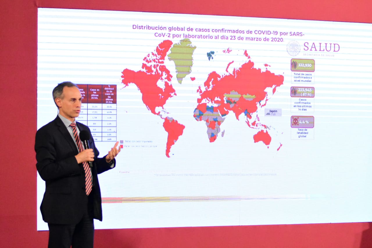 López-Gatell reconoció que hay cinco casos hasta ahora en los que no hay antecedentes identificables de importación (Foto: Cortesía)
