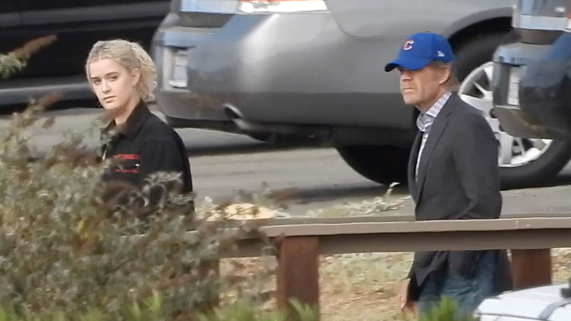 William Macy y su hija menor visitando a Felicity Huffman en prisión (Foto: Archivo)