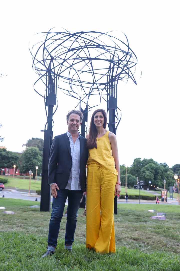 Pablo Reinoso y Victoria Hassan, jefa de Gabinete de ministerio de Desarrollo Económico