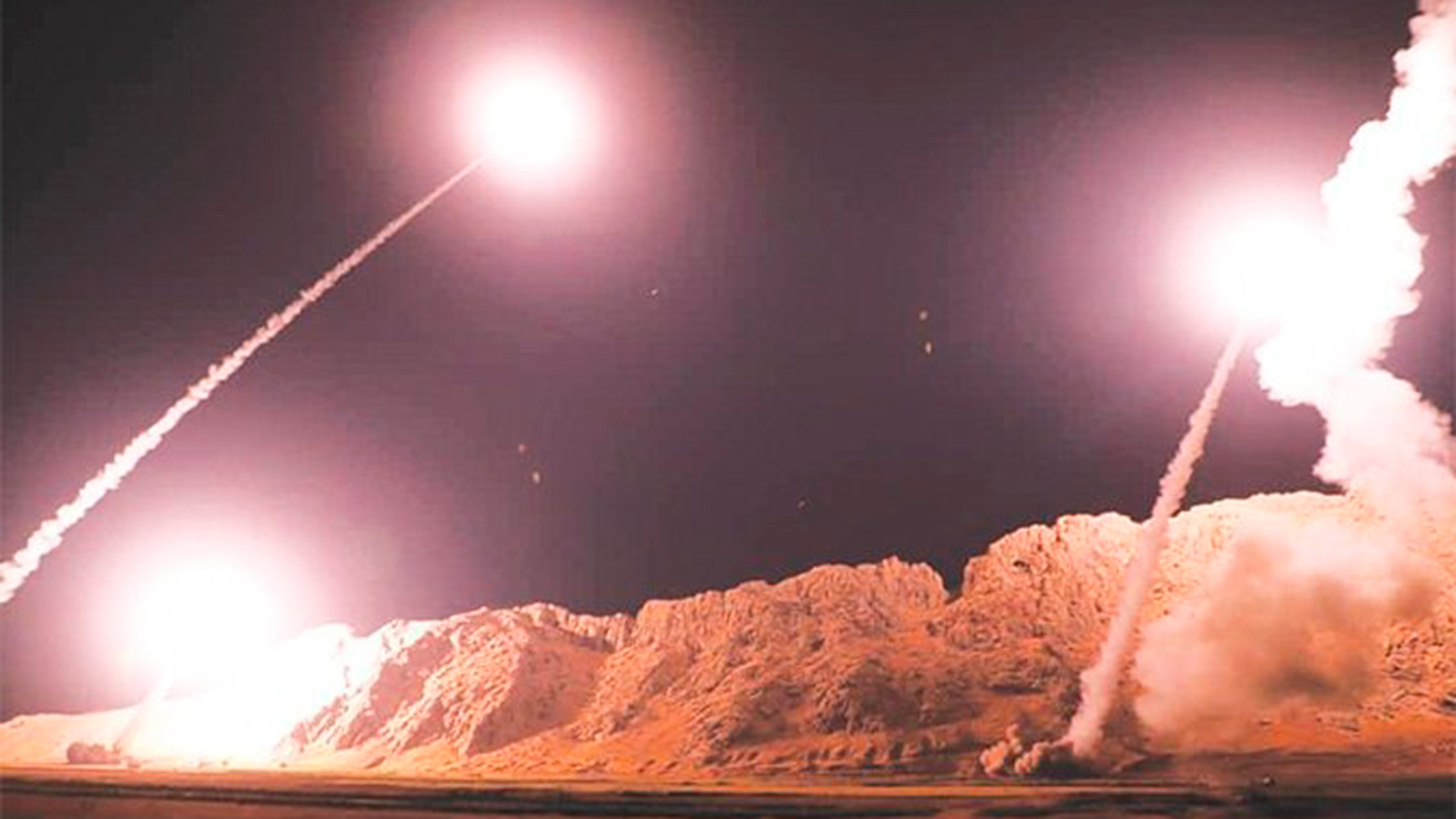 Misiles iraníes lanzados contra la base de Al Assad en Irak