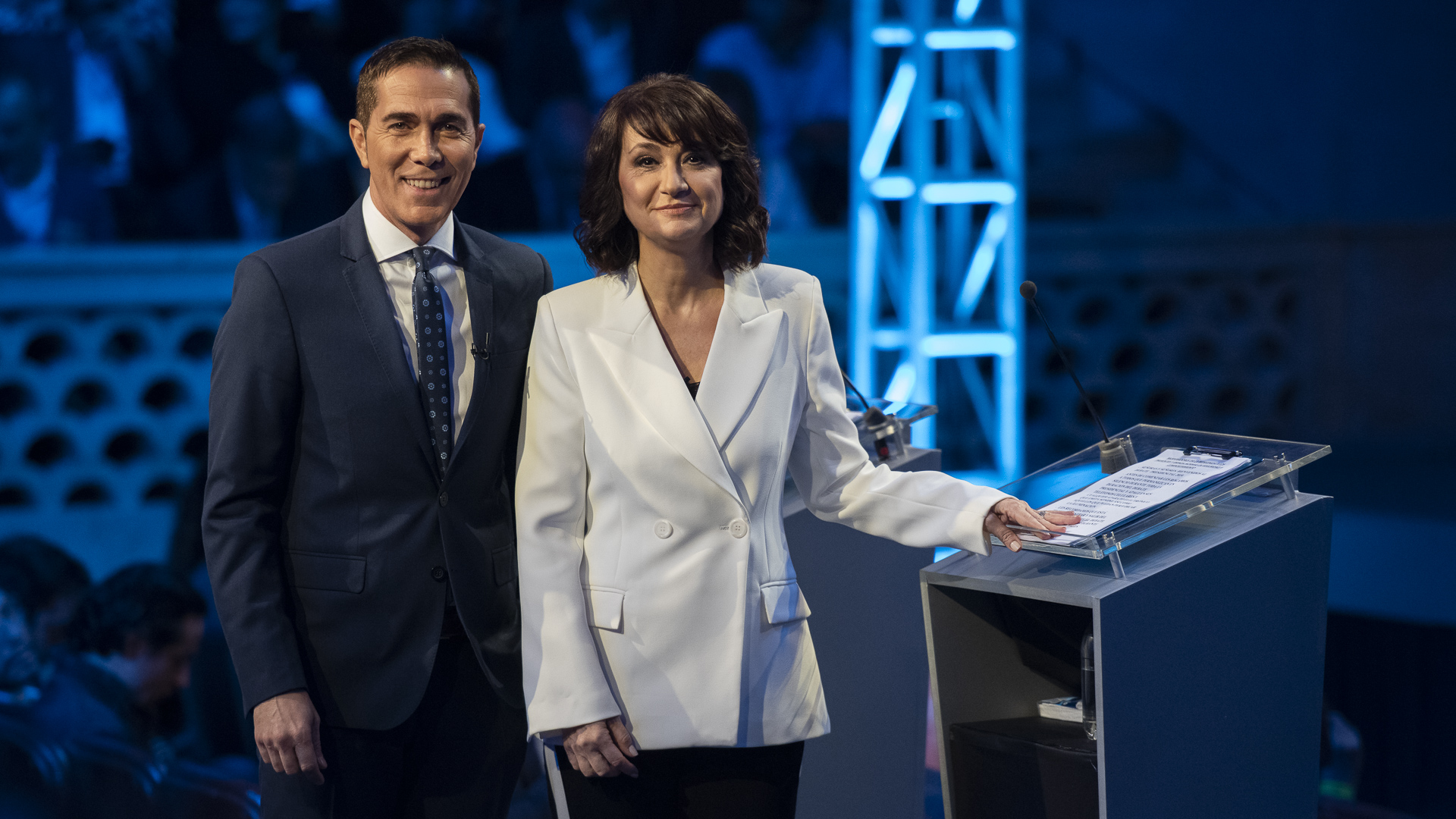 Los periodistas Rodolfo Barili y María Laura Santillán