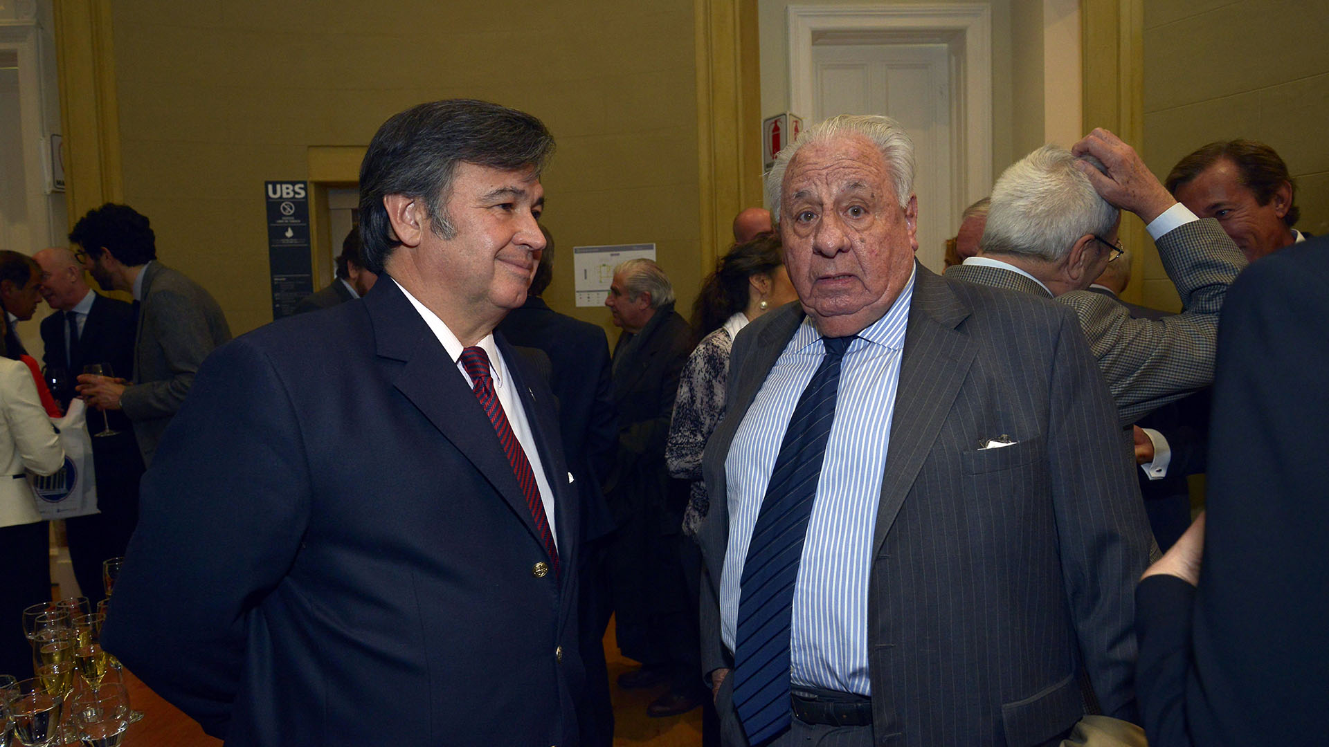 Daniel Pelegrina, presidente de la Sociedad Rural, y el empresario agrícola Eduardo Zavalía